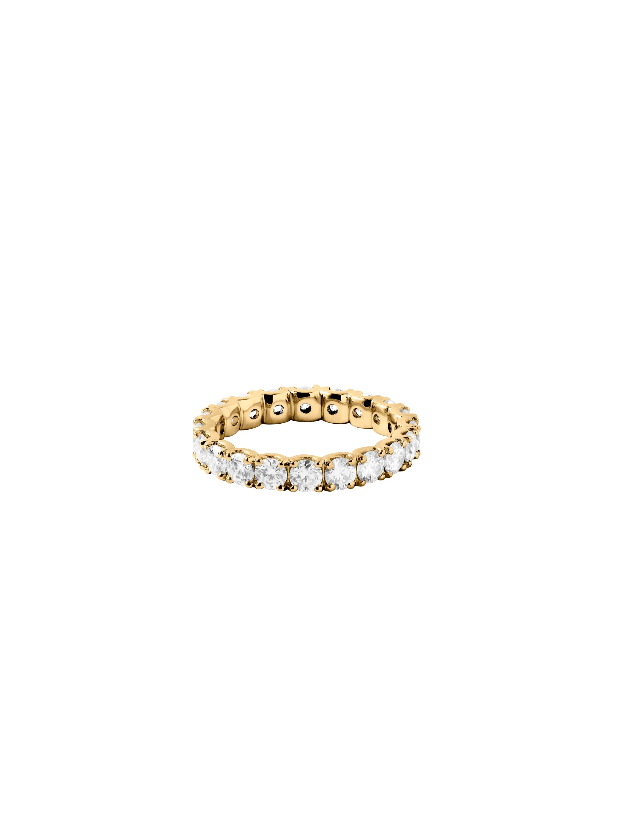 Dorsey - ROUND CUT ETERNITY BAND IN MOISSANITE, 18K GOLD VERMEIL