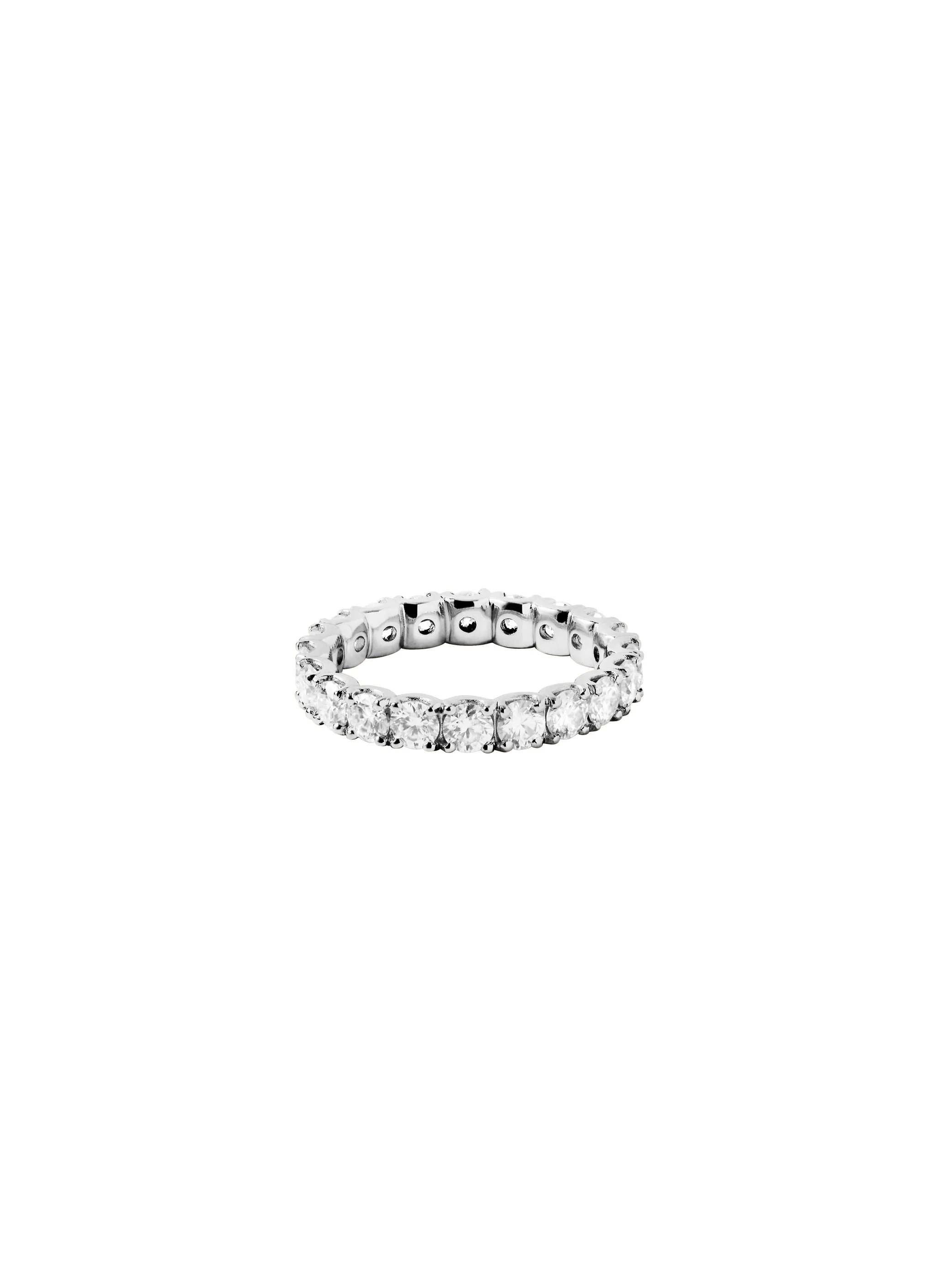 Dorsey - ROUND CUT ETERNITY BAND IN MOISSANITE, STERLING SILVER