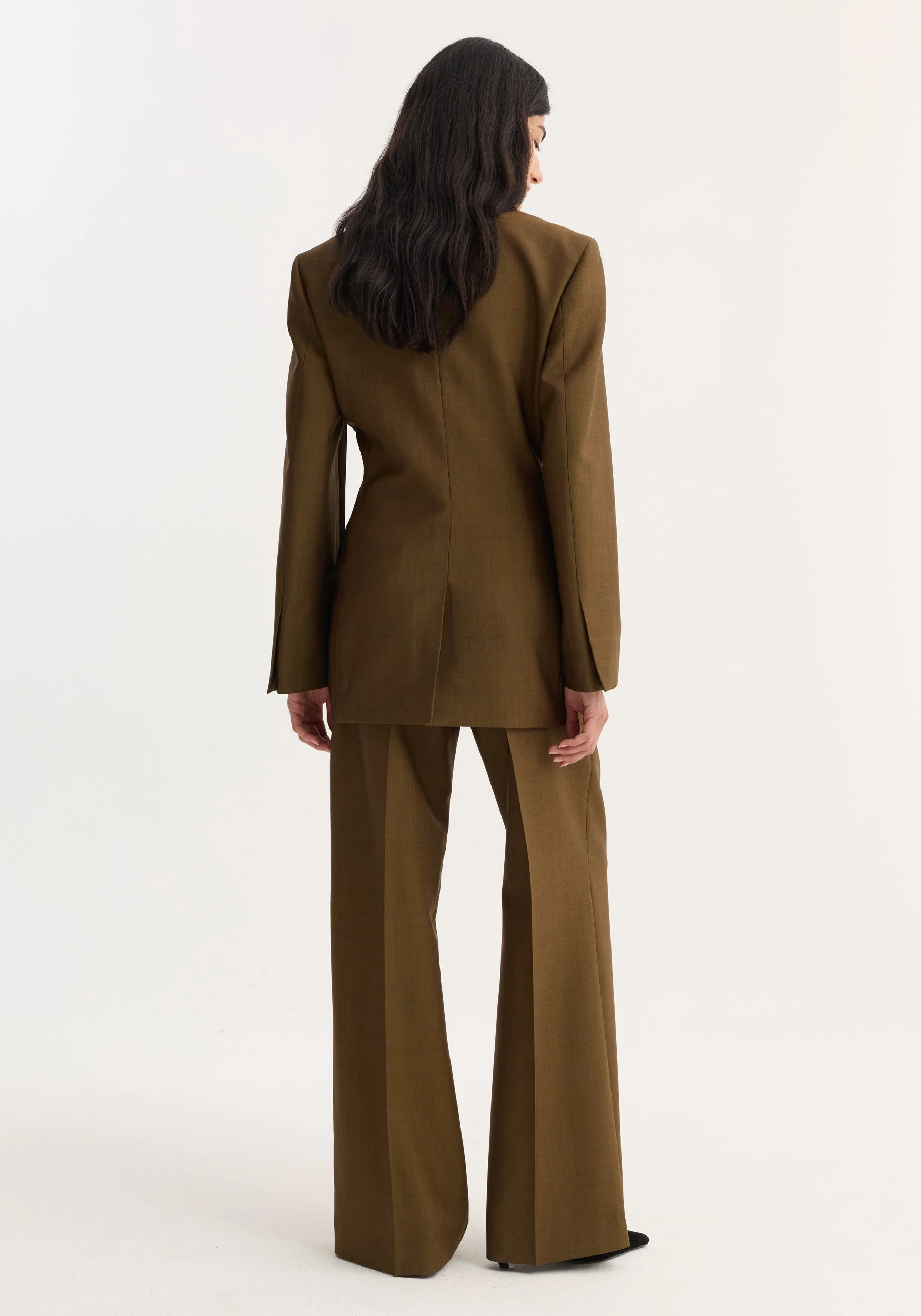 ROHE - Double - breasted waisted blazer | golden brown - Image 4