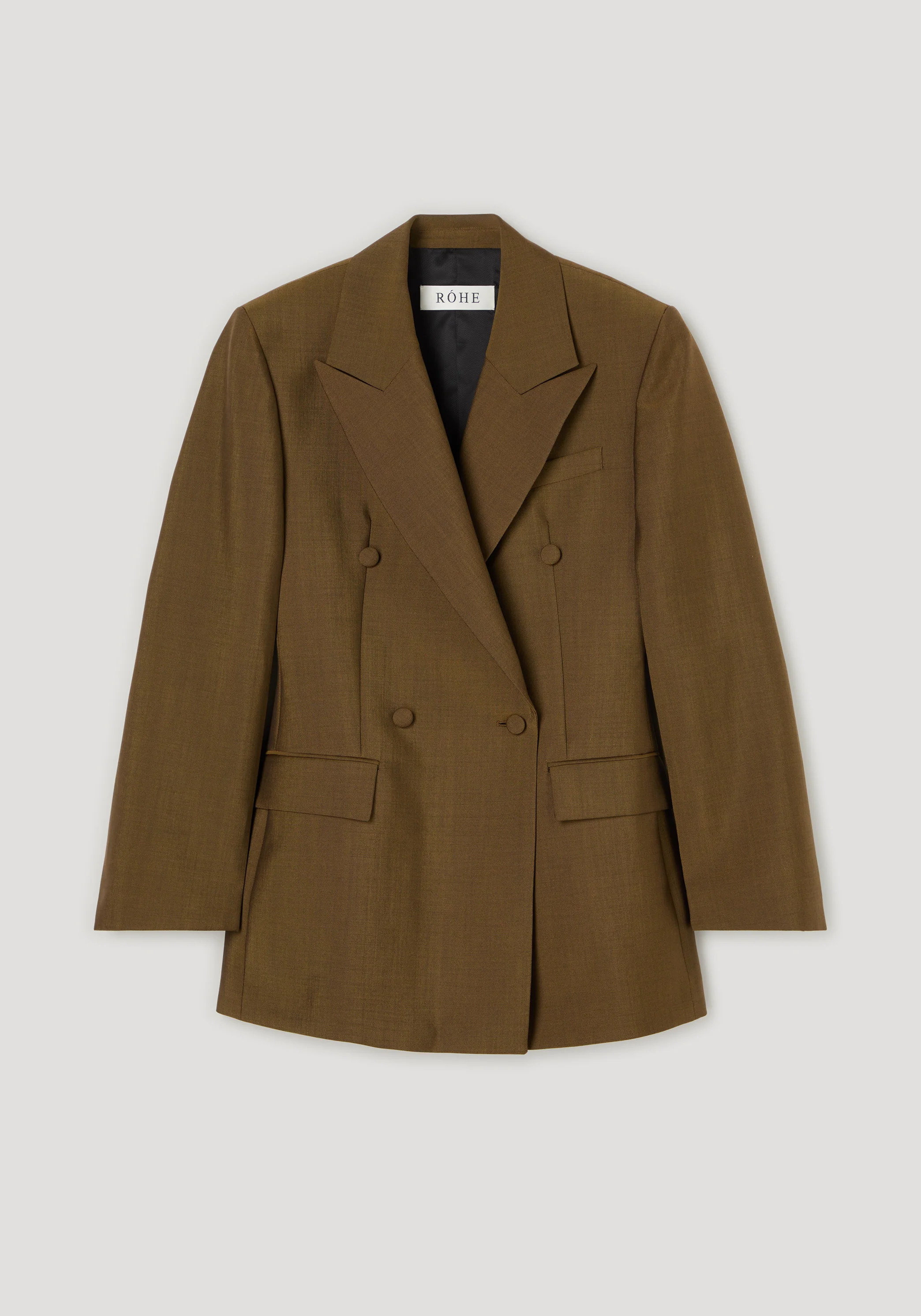 ROHE - Double - breasted waisted blazer | golden brown - Image 6