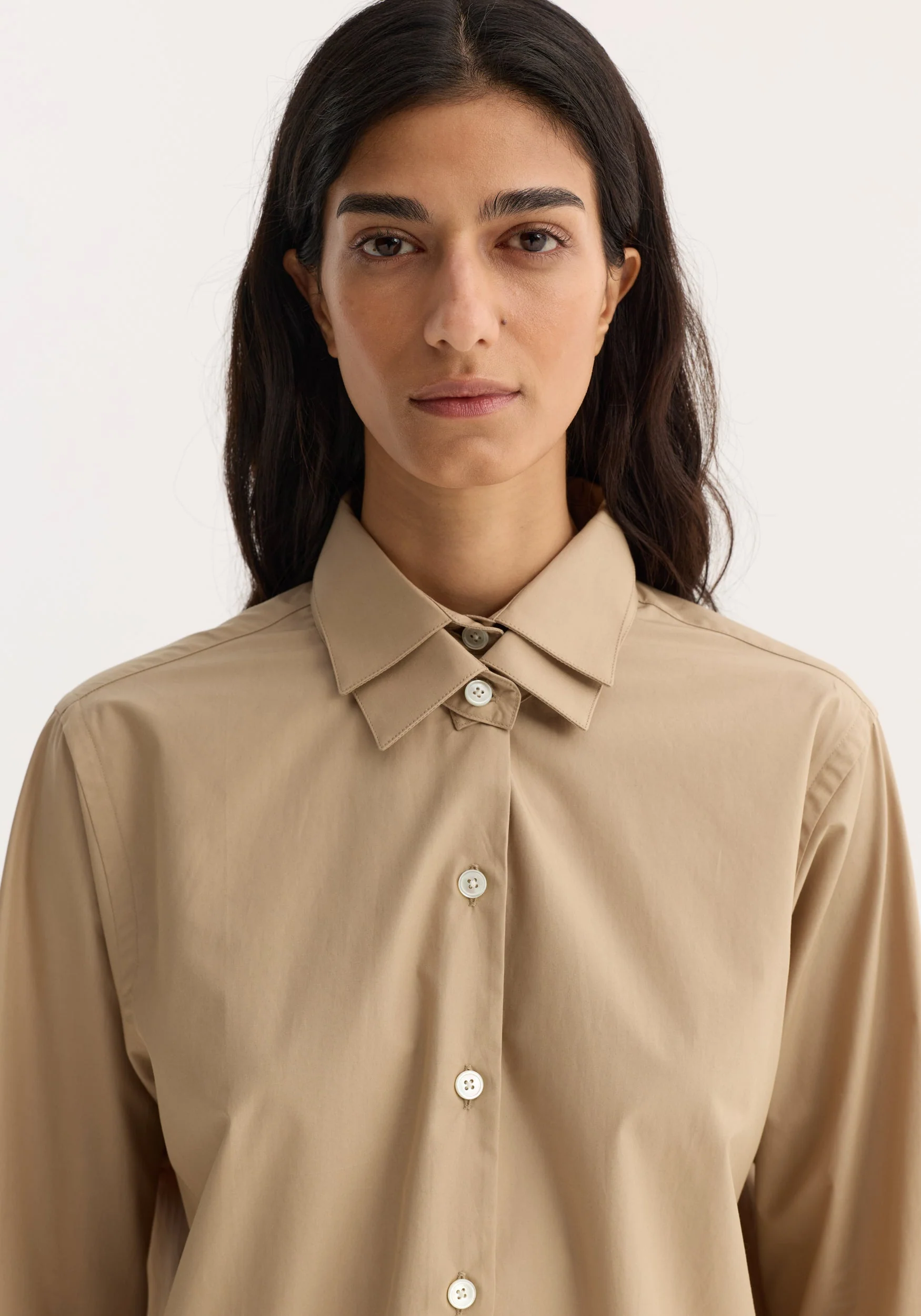 ROHE - Double collar shirt | wheat - Image 3
