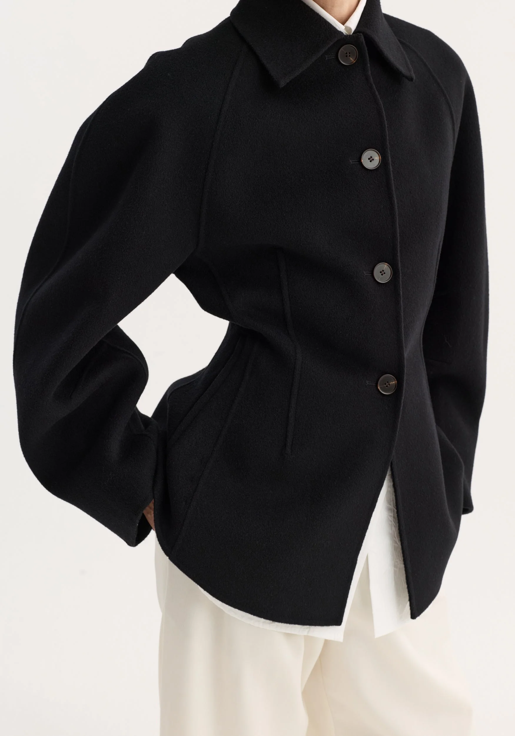 ROHE - Double - faced sculptural jacket | black - Image 3