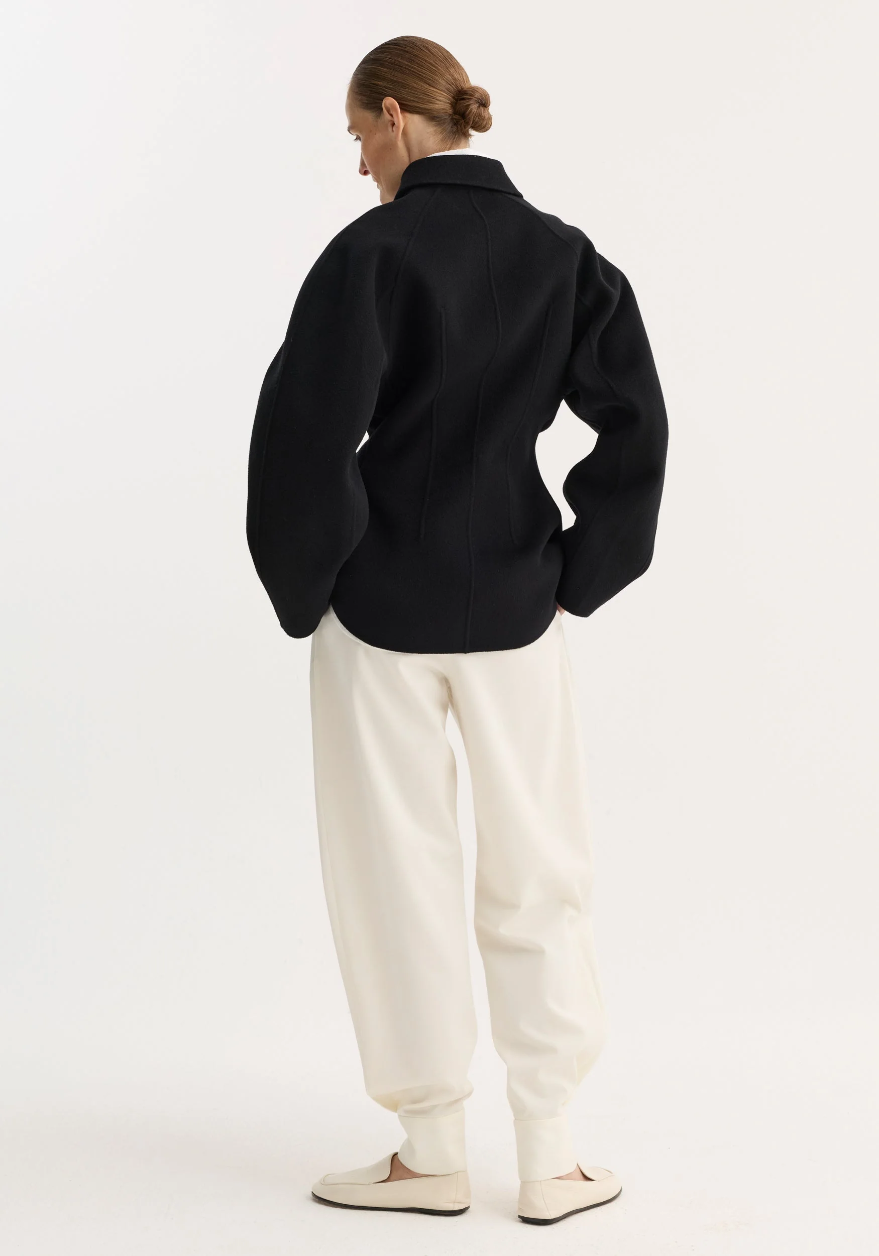 ROHE - Double - faced sculptural jacket | black - Image 5