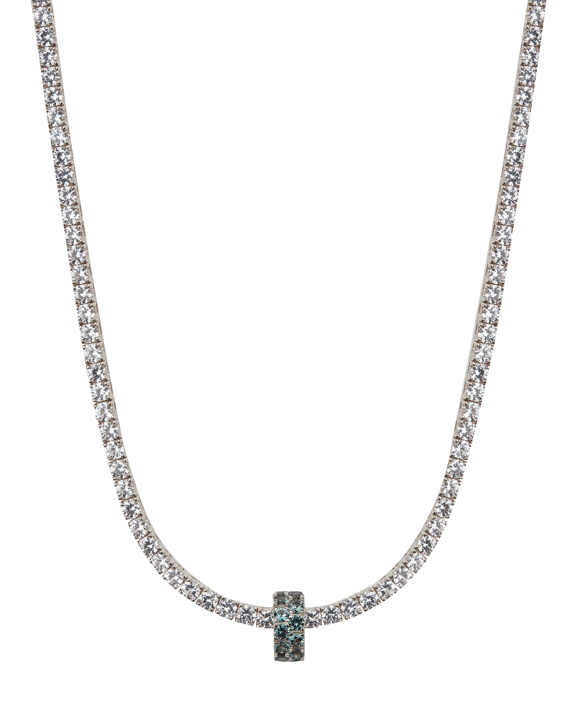 Dorsey - TWO - ROW RIVIÈRE PENDANT IN LAB MOSS GREEN TOURMALINE