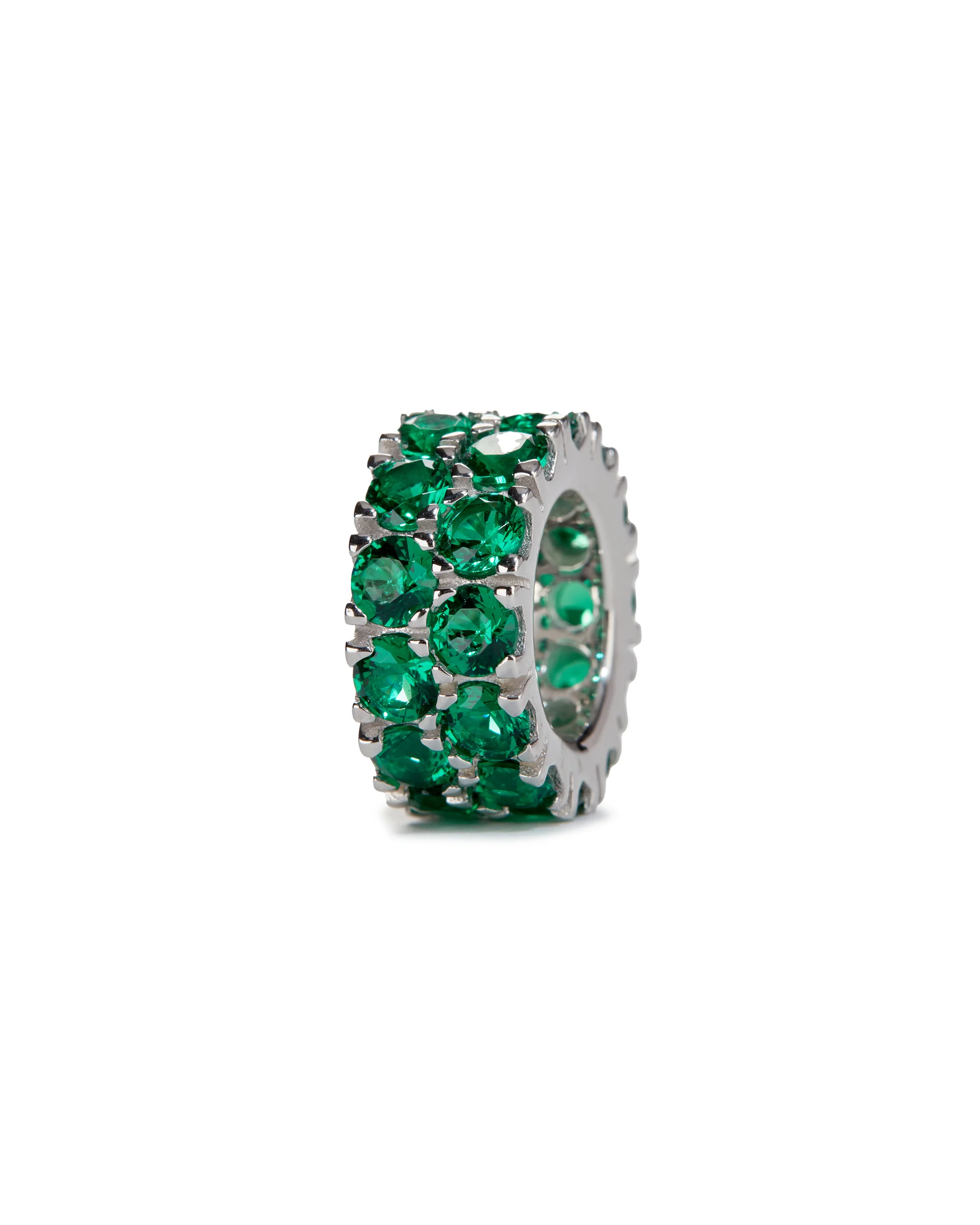 Dorsey - TWO - ROW RIVIÈRE PENDANT IN NANO EMERALD - Image 2