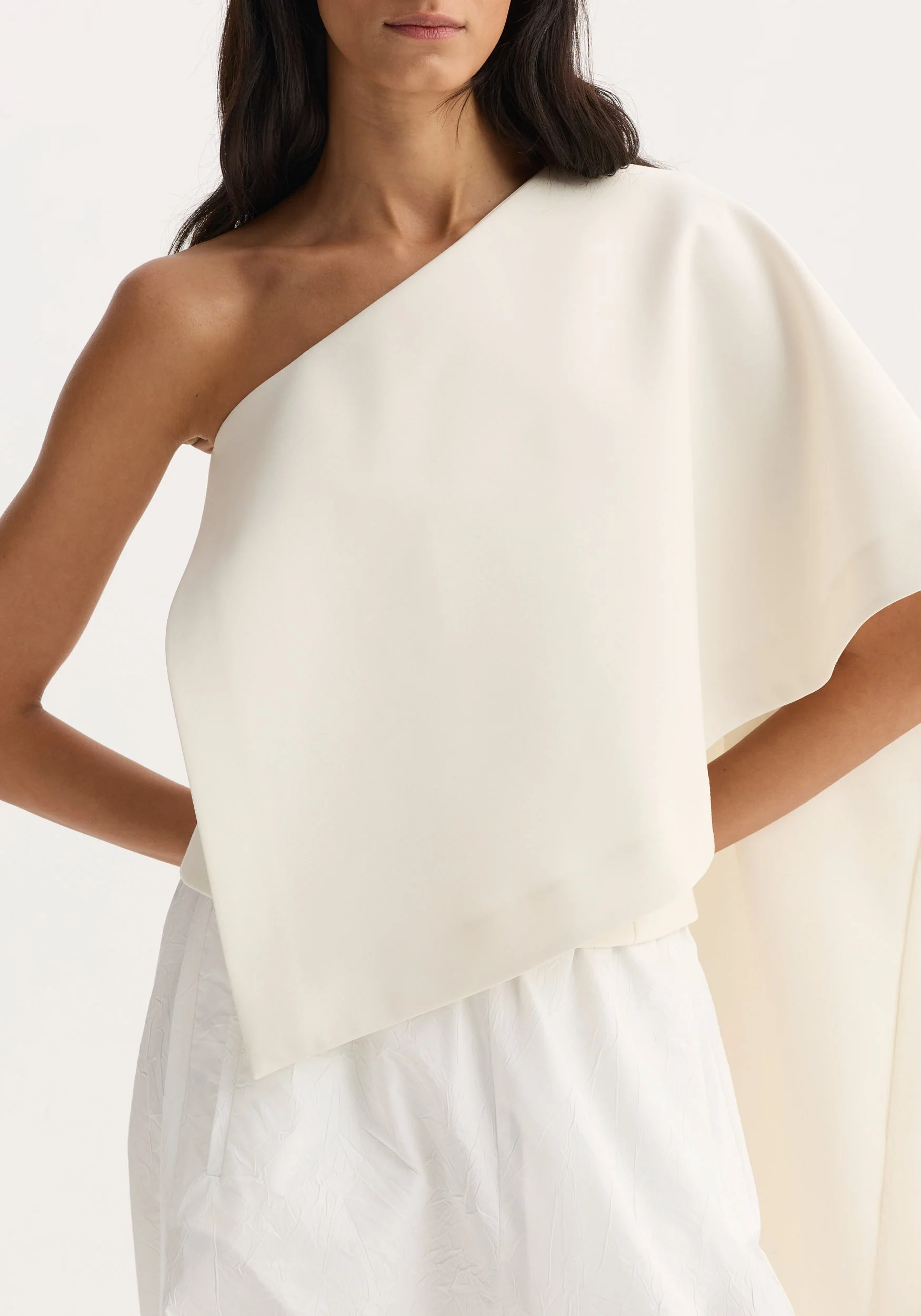 ROHE - Draped cape top | cream - Image 2