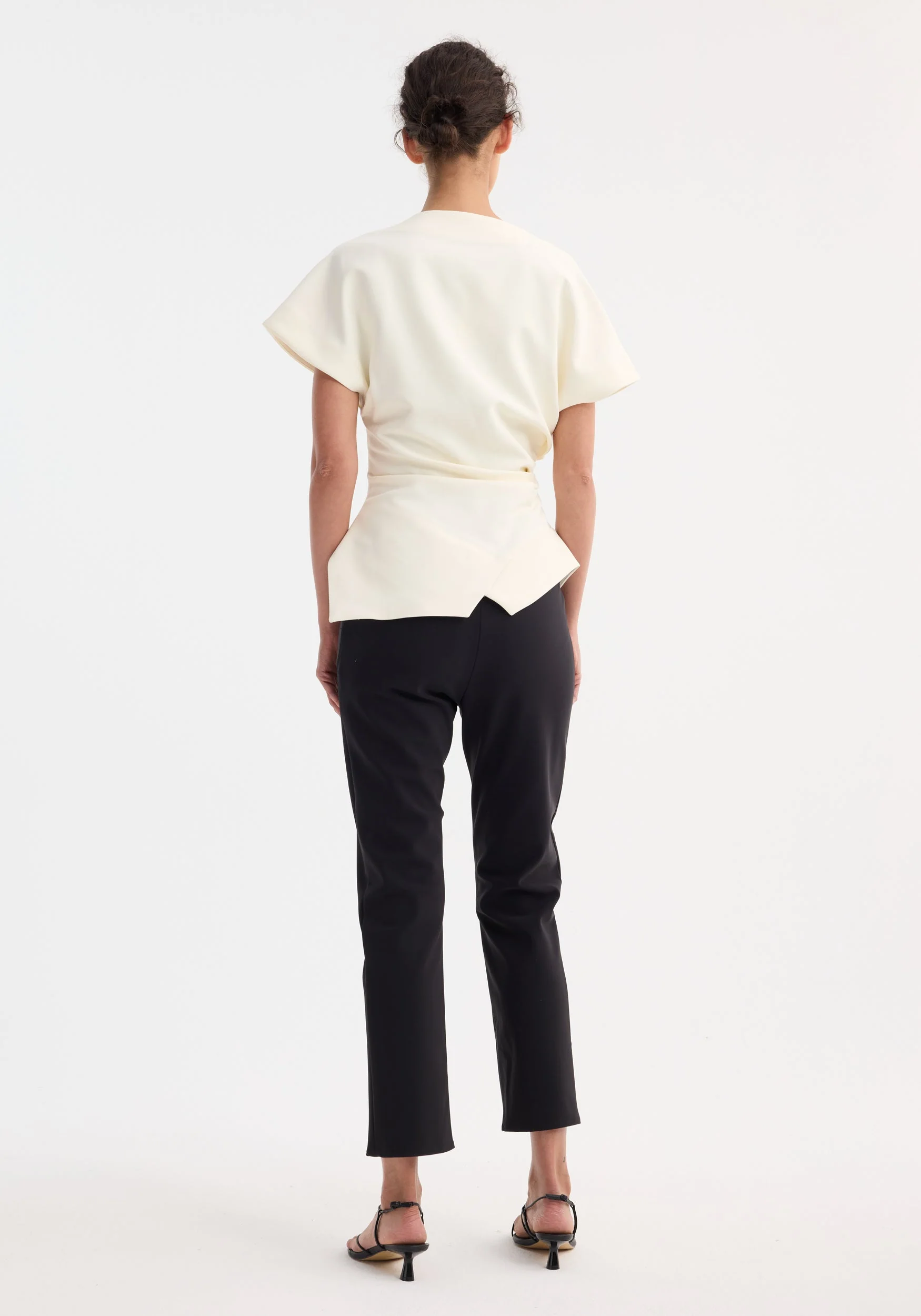 ROHE - Draped lapel top | off white - Image 5