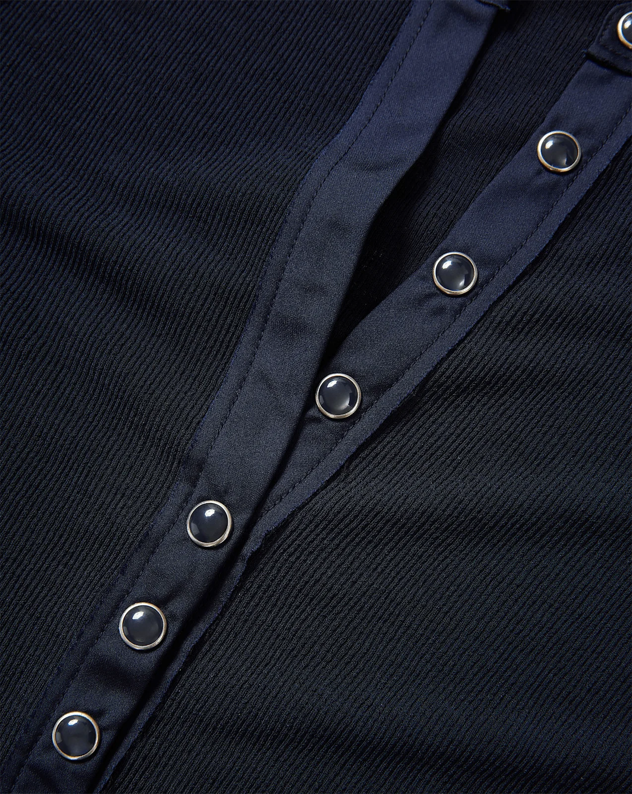 Veronica Beard - Drexler Ribbed Henley Top - Image 3