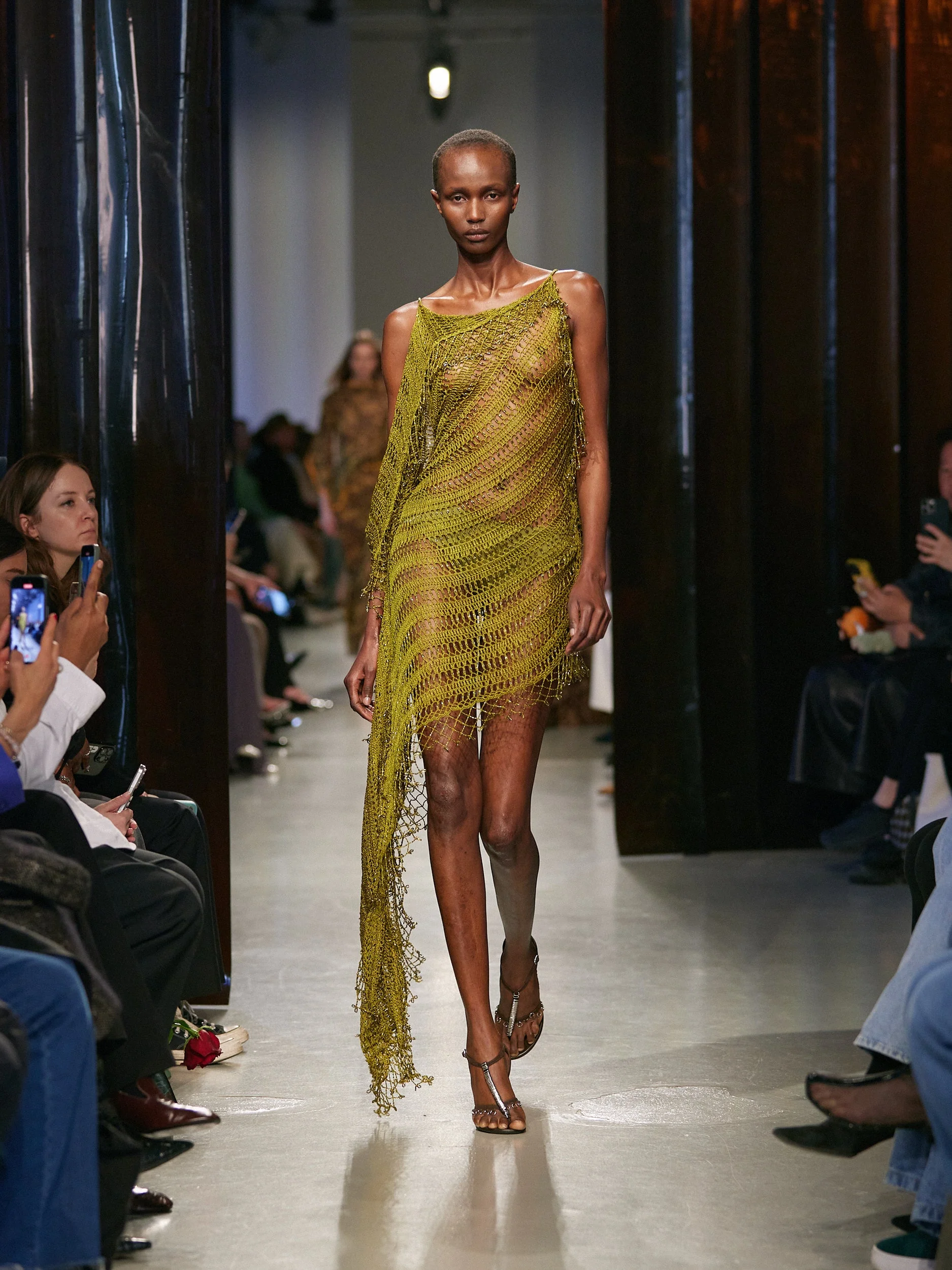 Christopher Esber - Droplet Bead Crochet Suspend Dress