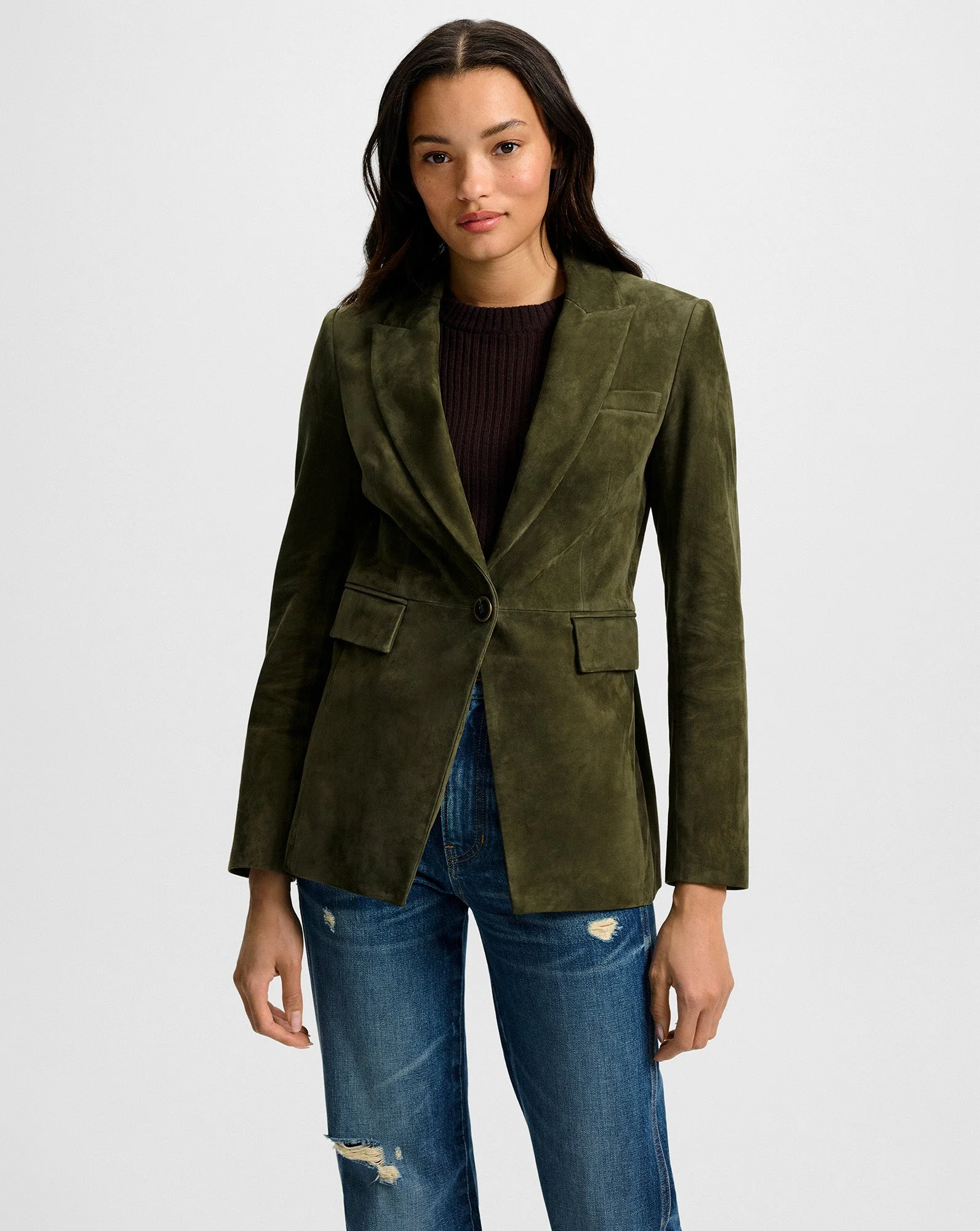 Veronica Beard - Duane Suede Dickey Jacket