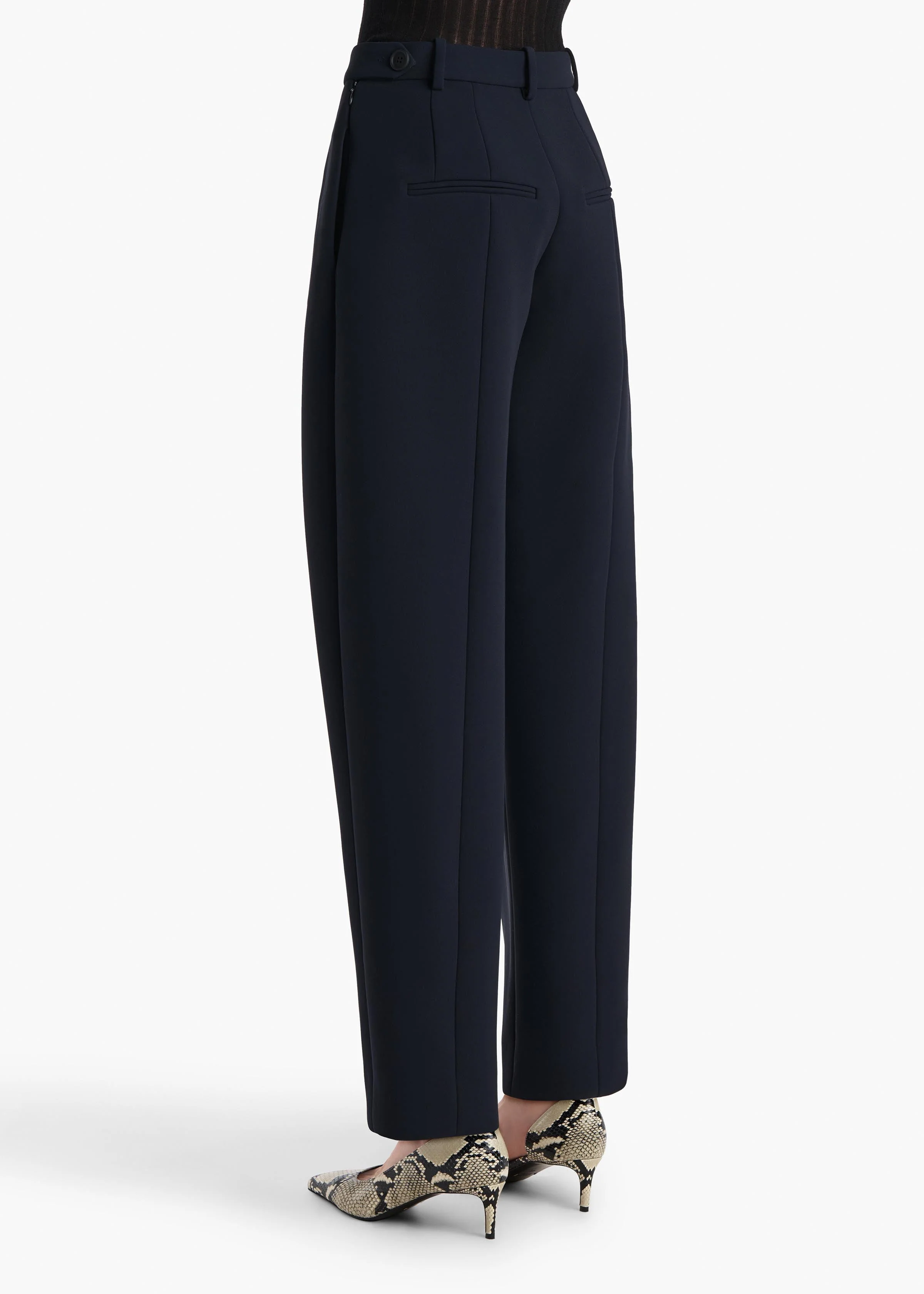 Khaite - Dugan Pant in Dark Navy - Image 4