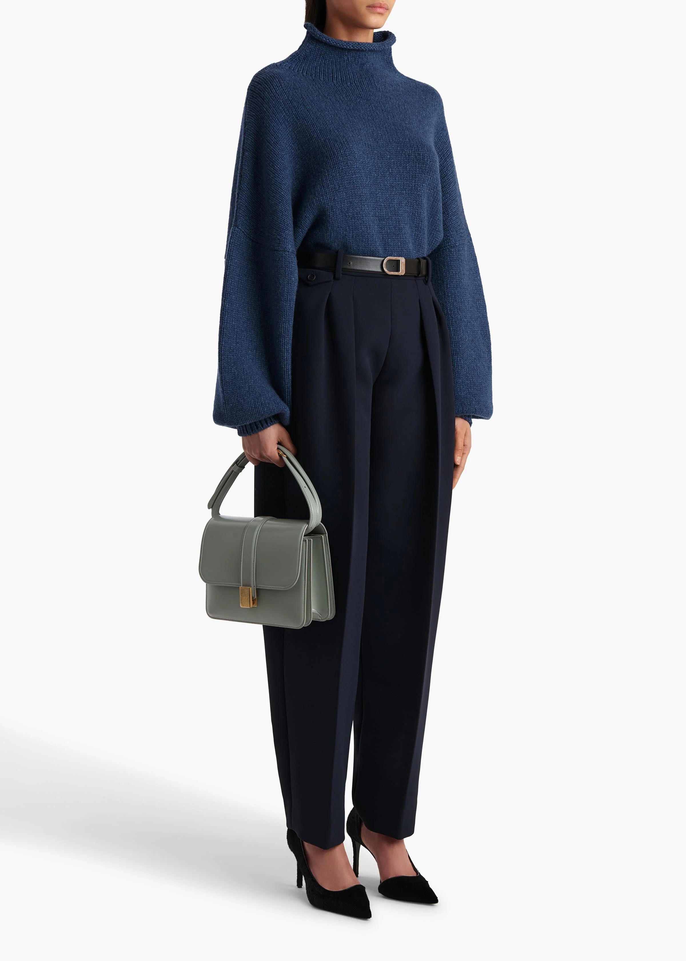 Khaite - Dugan Pant in Dark Navy - Image 9