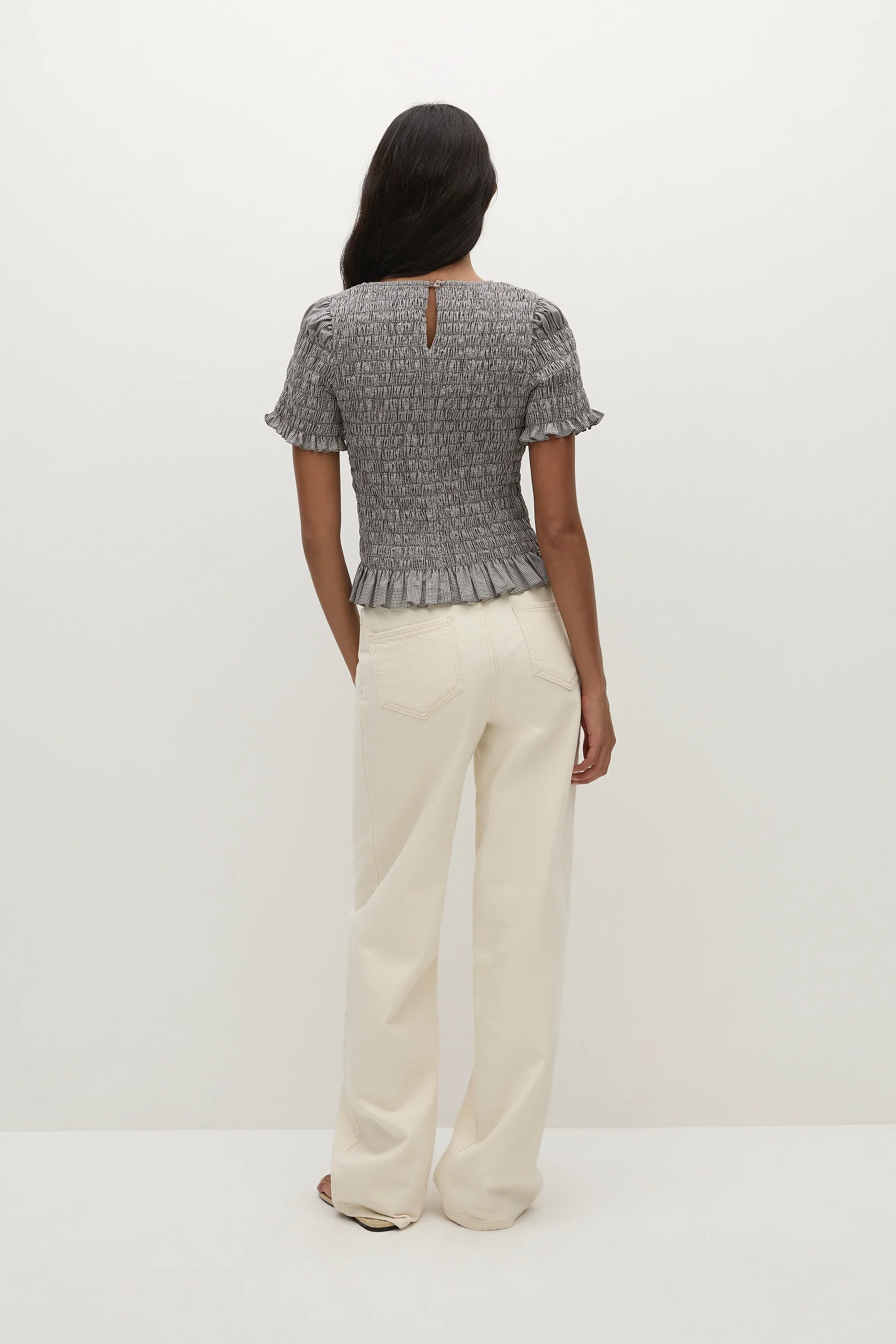 Faithfull - Edda Top Hanne Gingham Espresso - Final Sale - Image 4