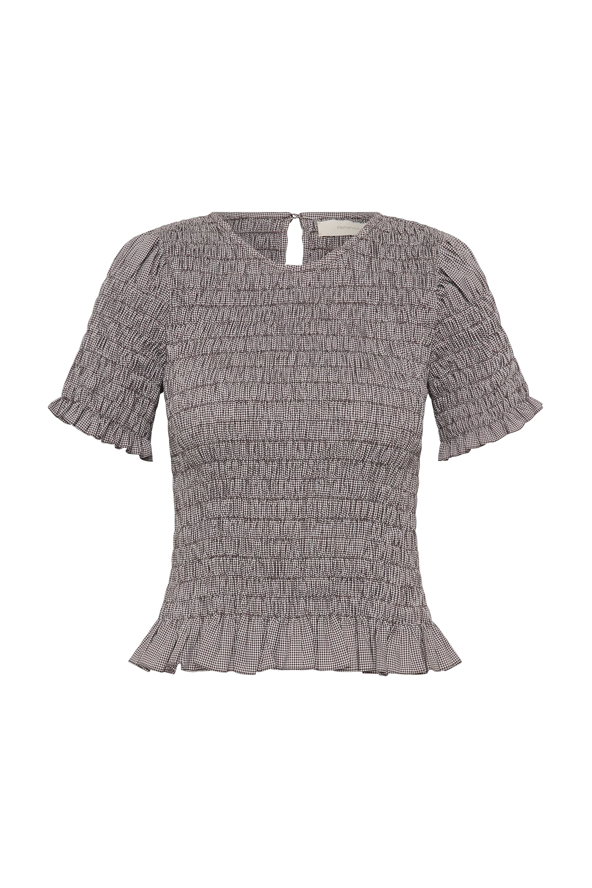 Faithfull - Edda Top Hanne Gingham Espresso - Final Sale - Image 6