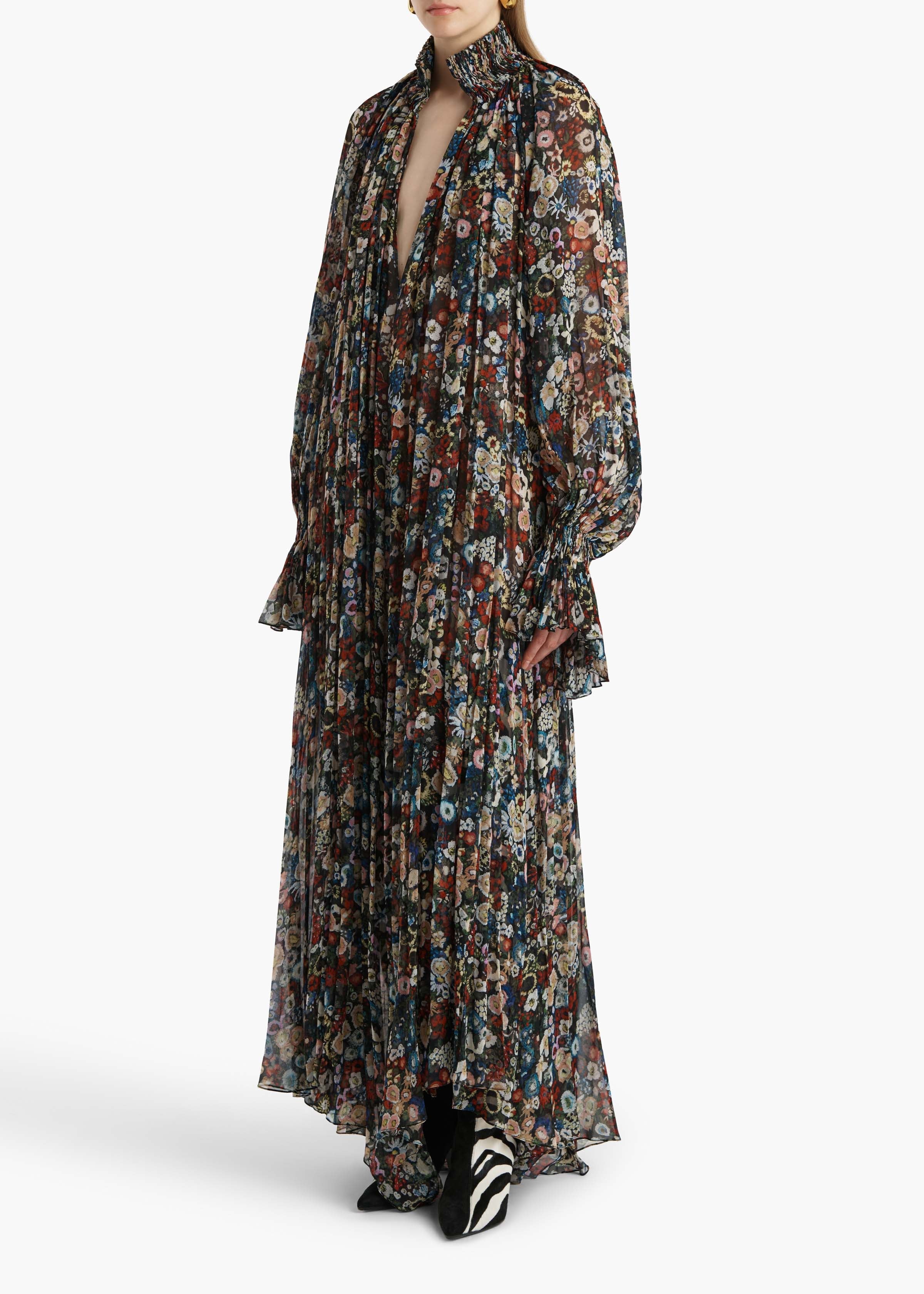 Khaite - Edgar Dress in Black Multi - Image 2