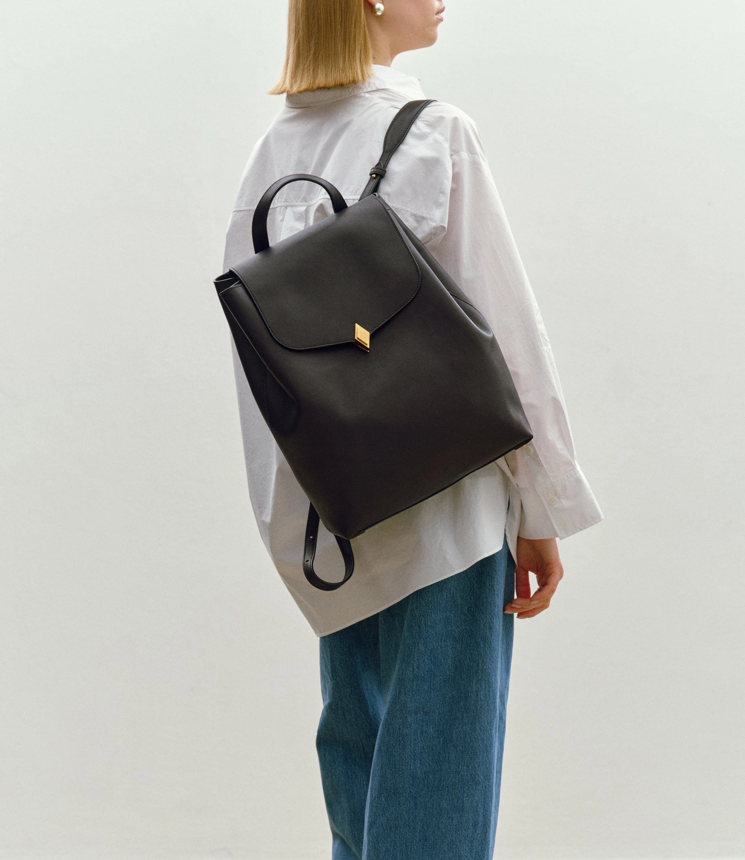 Metier - Edge Backpack Supple Calfskin Black - Image 2