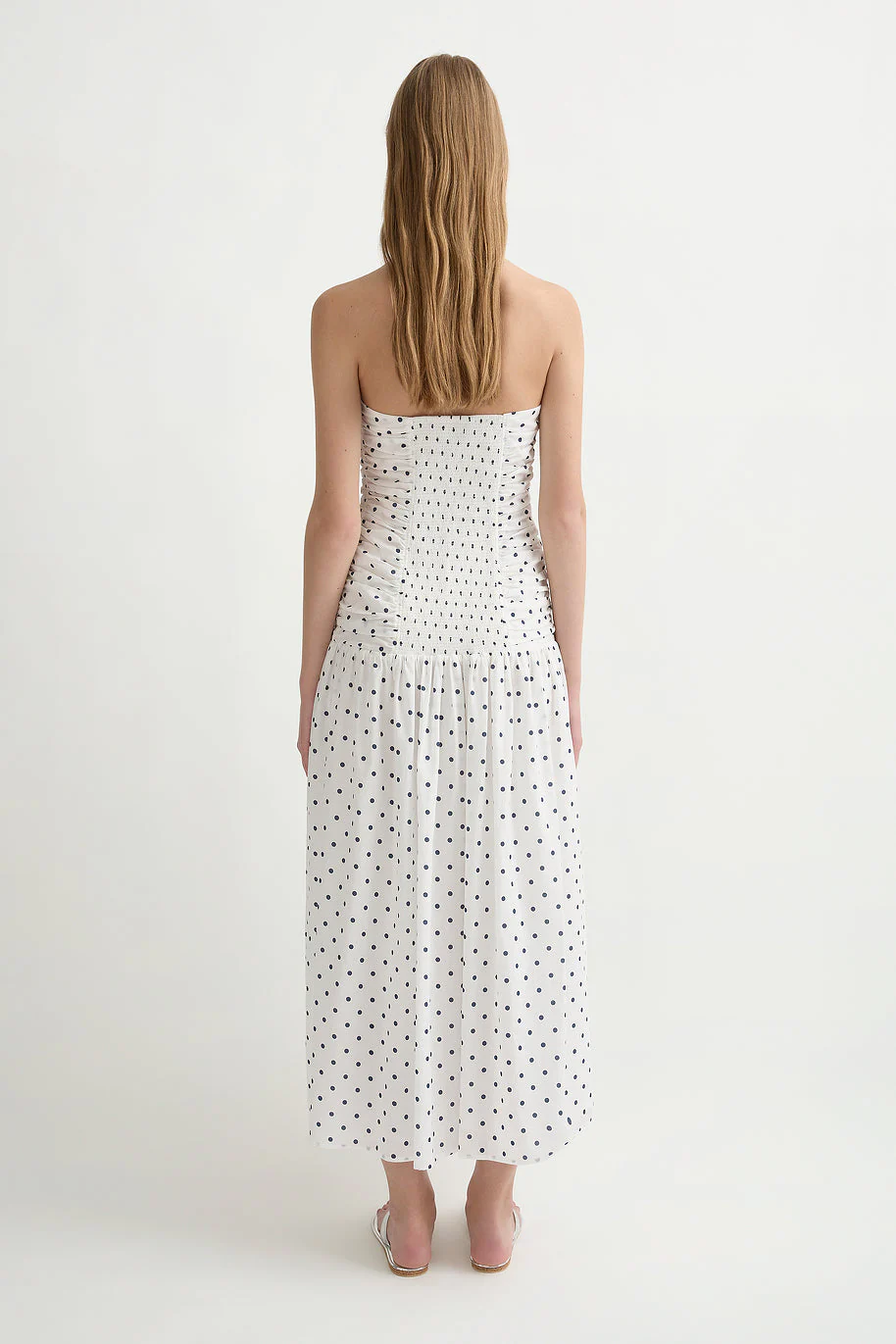 Posse - EDIE DRESS - CREAM BLUE POLKA DOT - Image 9