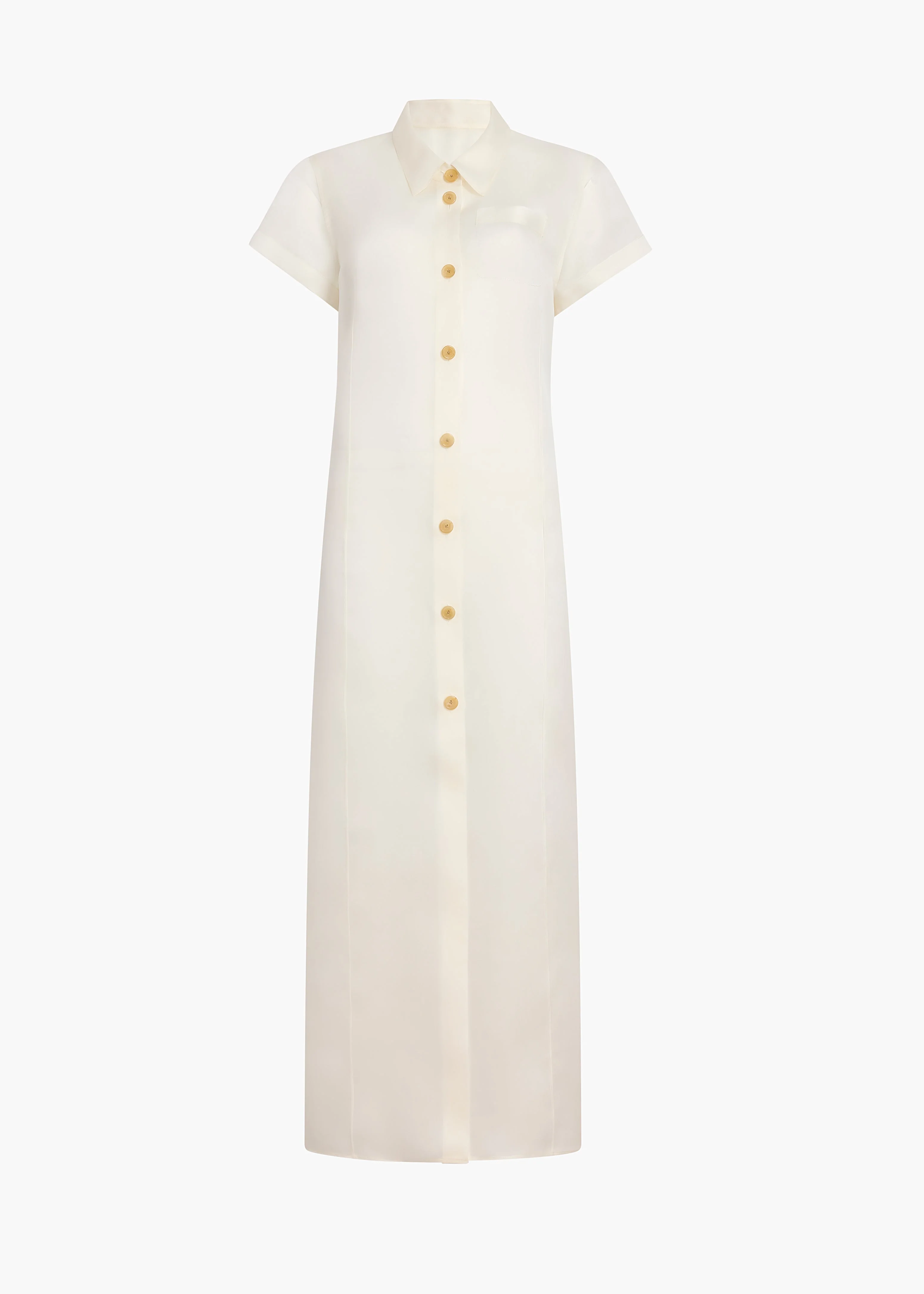 Khaite - Effy Dress in Chalk - Image 8