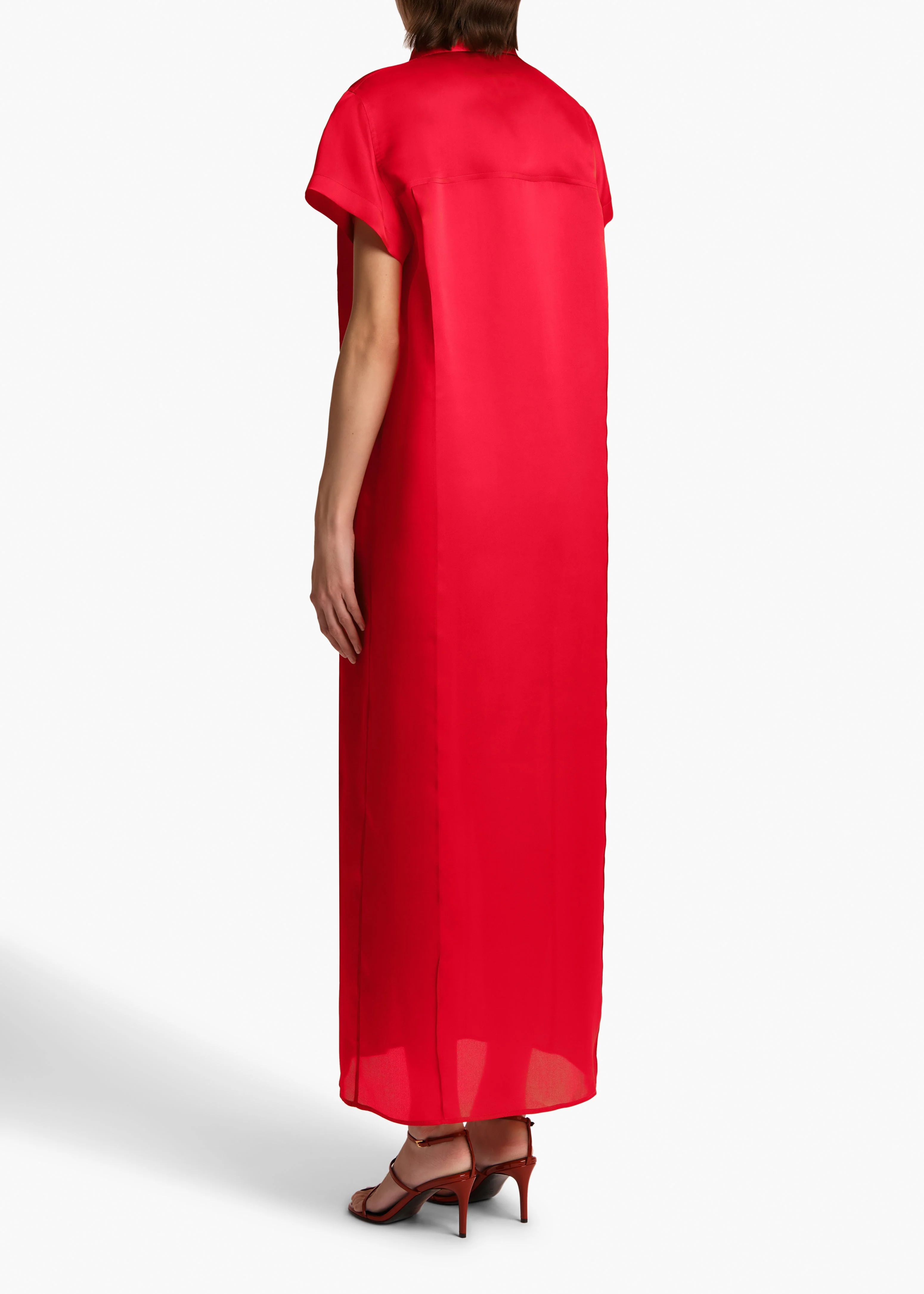 Khaite - Effy Dress in Raspberry - Image 4