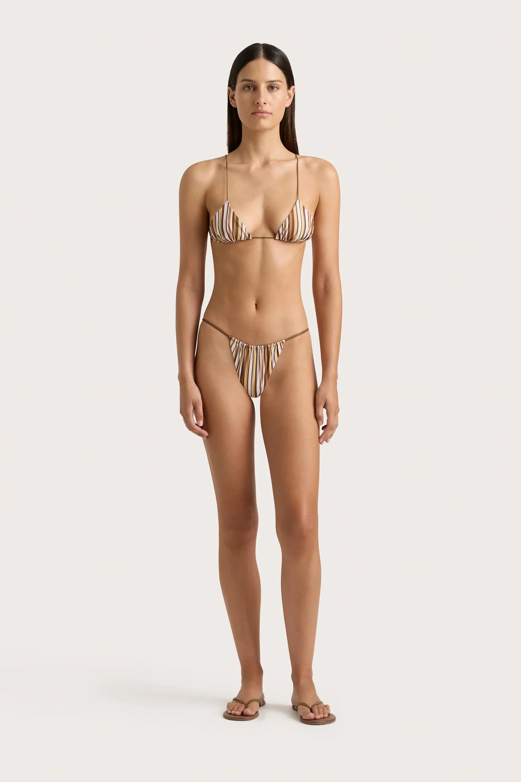 Faithfull - Elea Bikini Bottom Terracotta Stripe - Final Sale