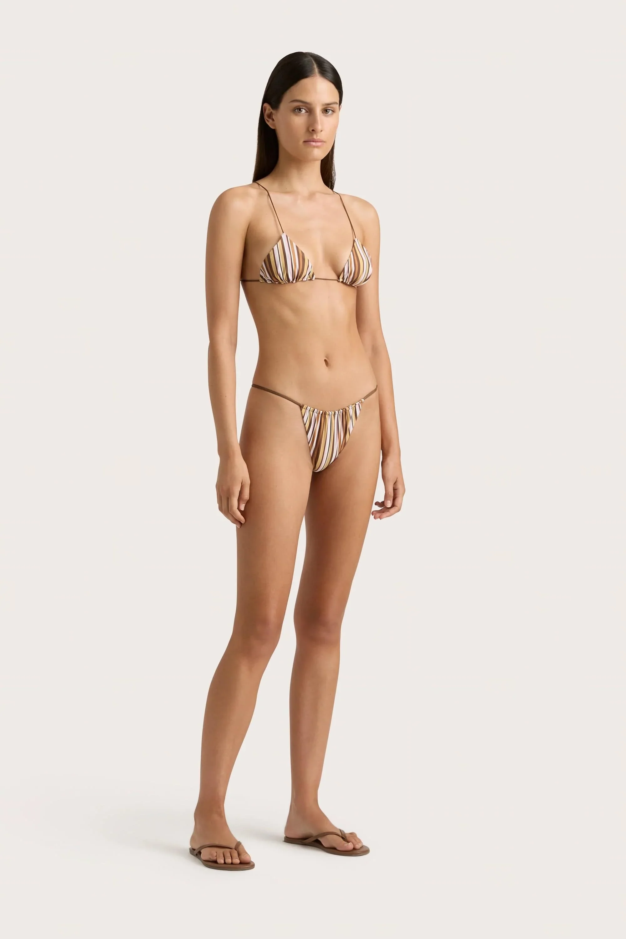 Faithfull - Elea Bikini Bottom Terracotta Stripe - Final Sale - Image 3
