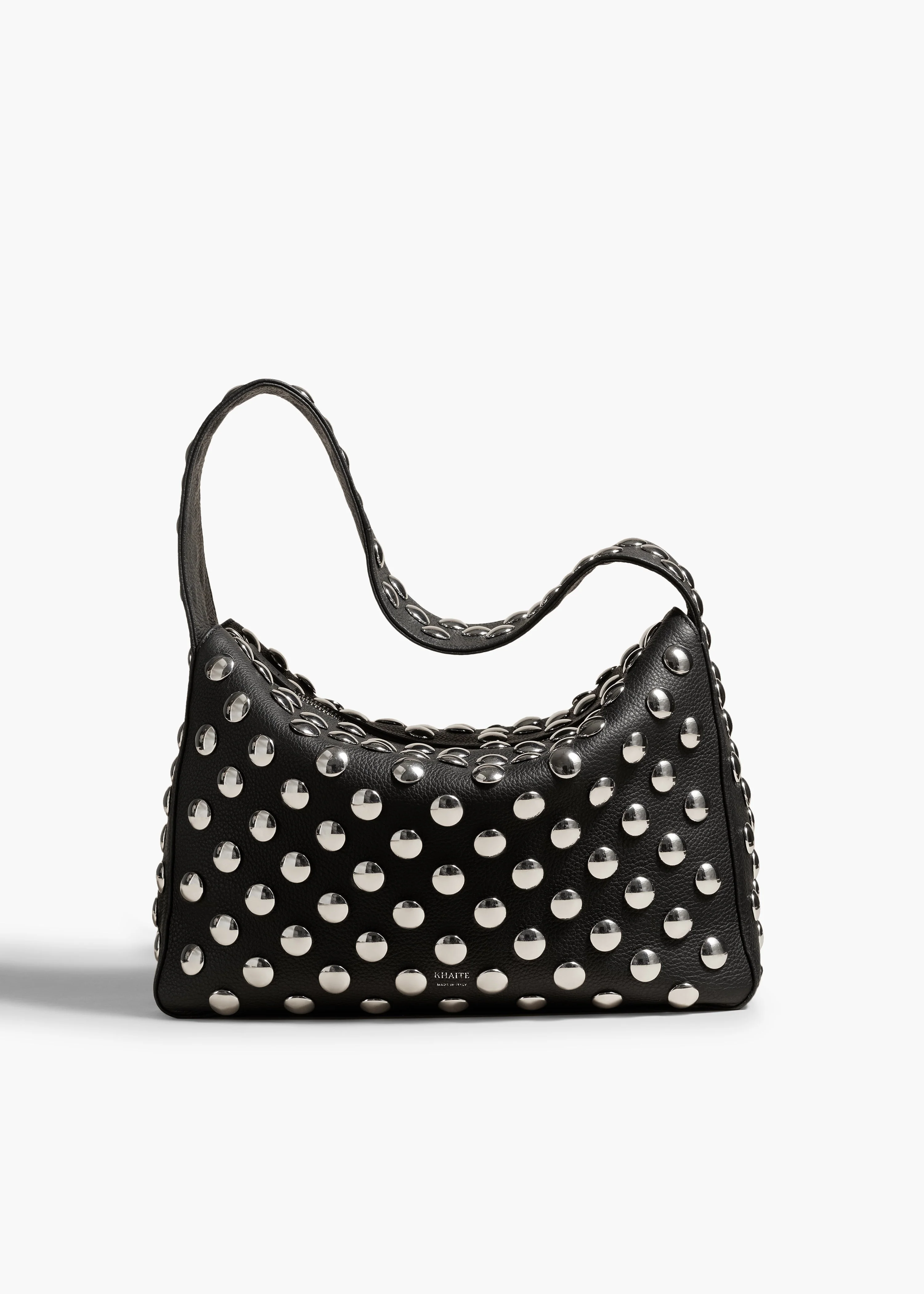 Khaite - Elena Bag in Black Leather with Studs