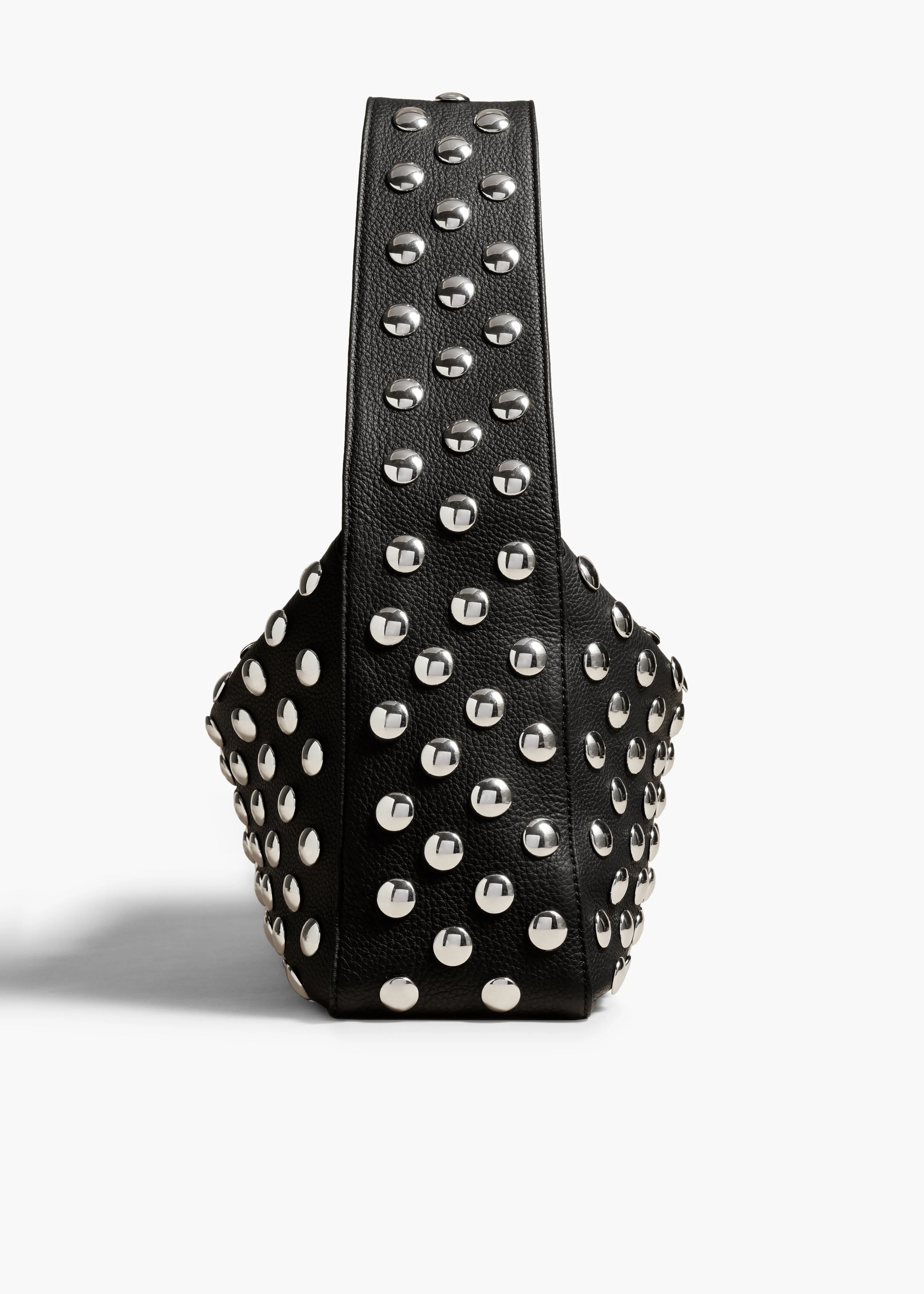 Khaite - Elena Bag in Black Leather with Studs - Image 3