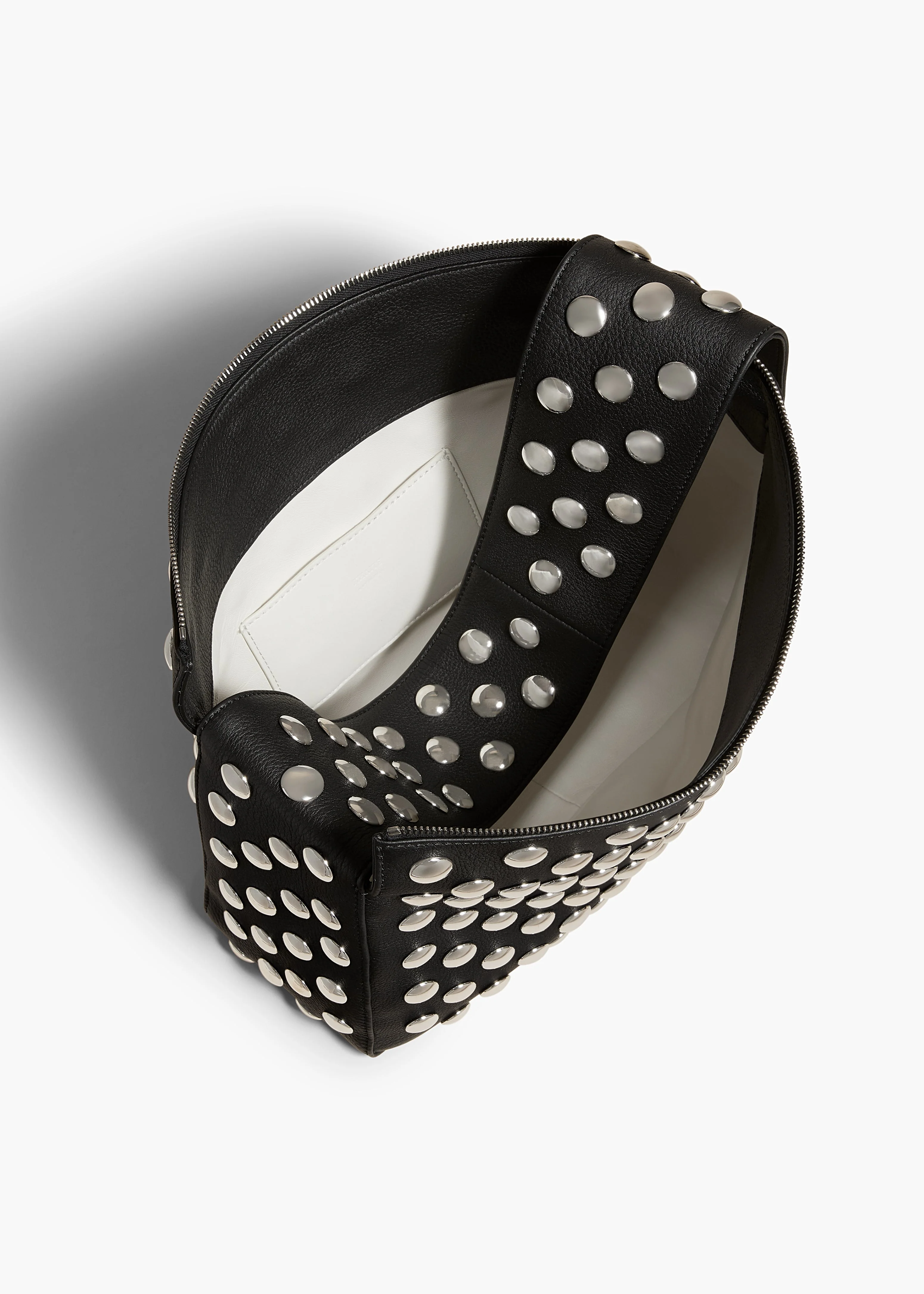 Khaite - Elena Bag in Black Leather with Studs - Image 4
