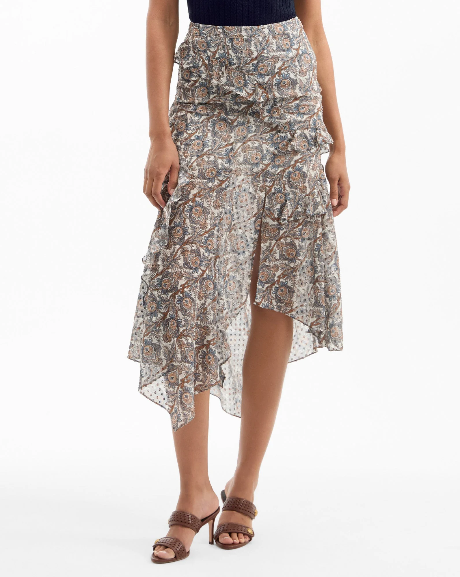 Veronica Beard - Eleonora Silk Midi Skirt - Image 2