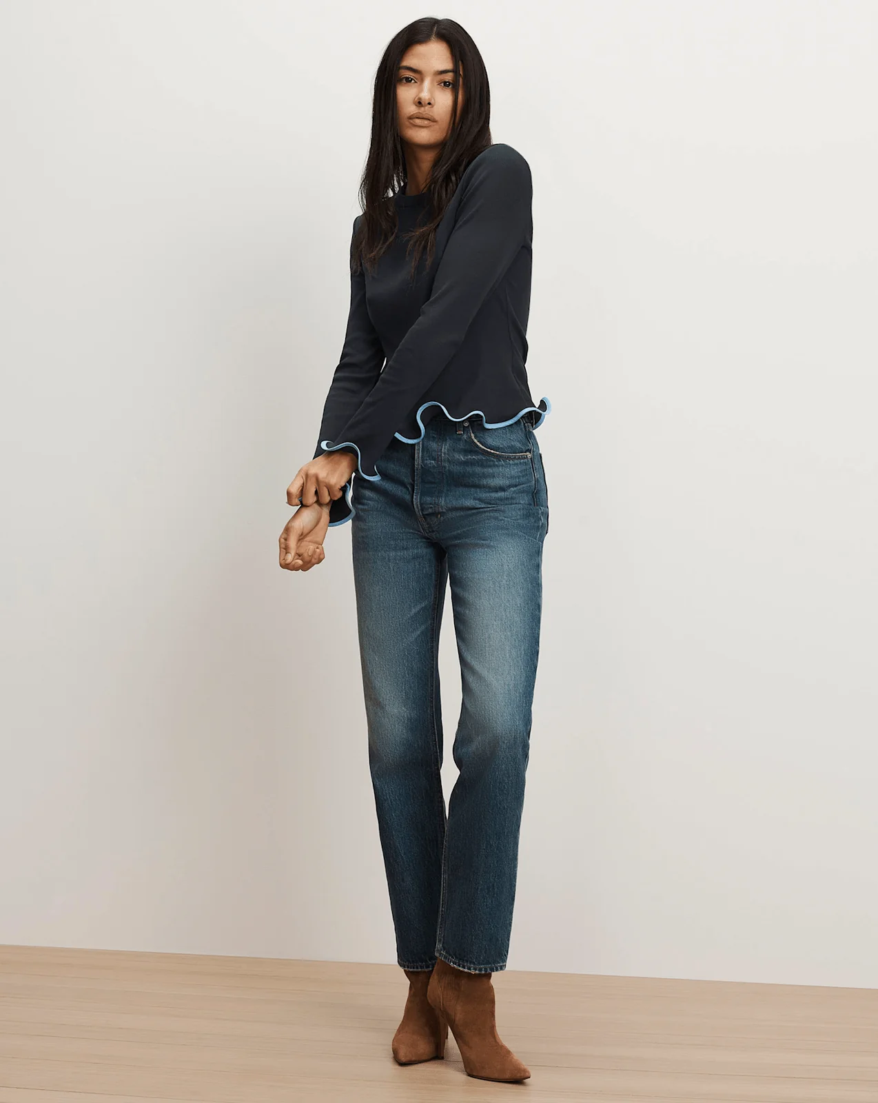 Veronica Beard - Elianne Ruffle - Trim T - Shirt - Image 2