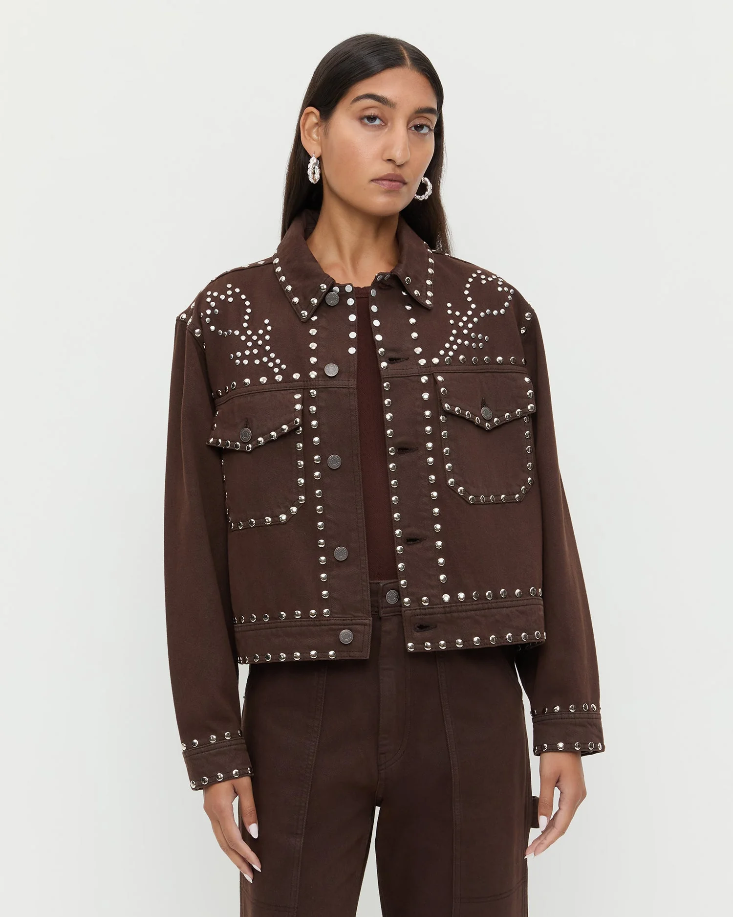 Loeffler Randall - Elijah Studded Denim Jacket