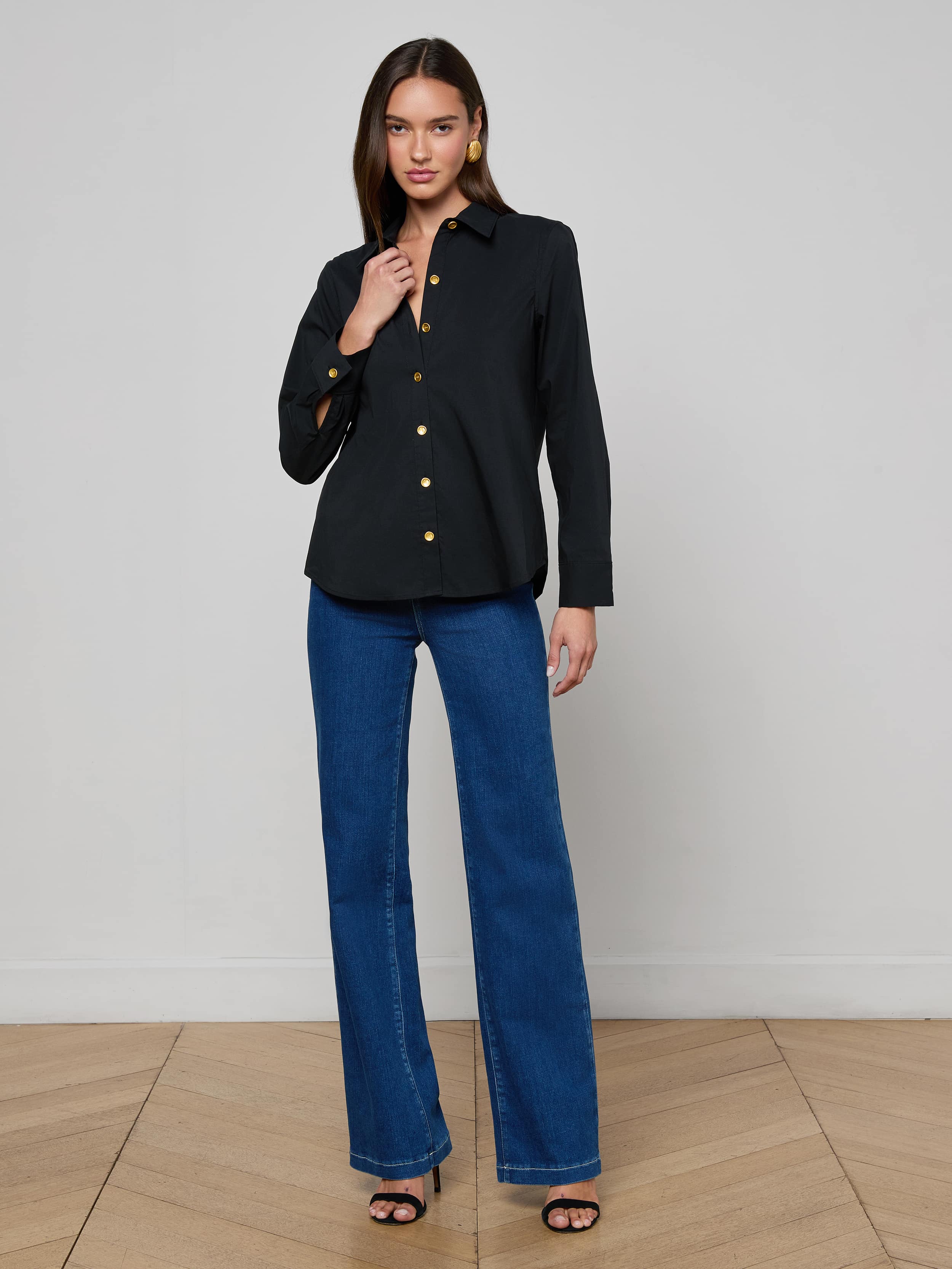 L'AGENCE - Ellery Button - Down Shirt - Image 7