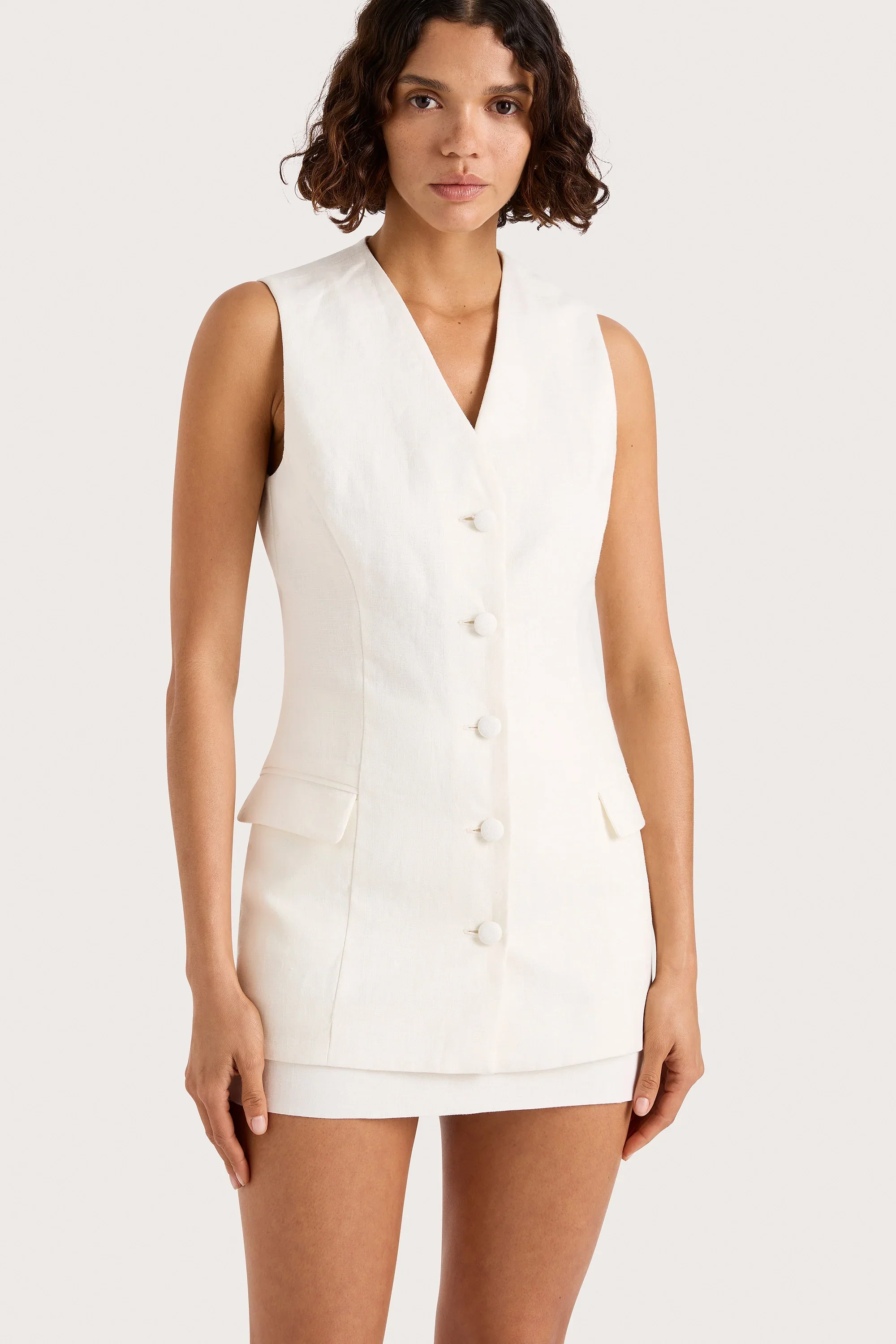 Faithfull - Eloise Vest White - Final Sale