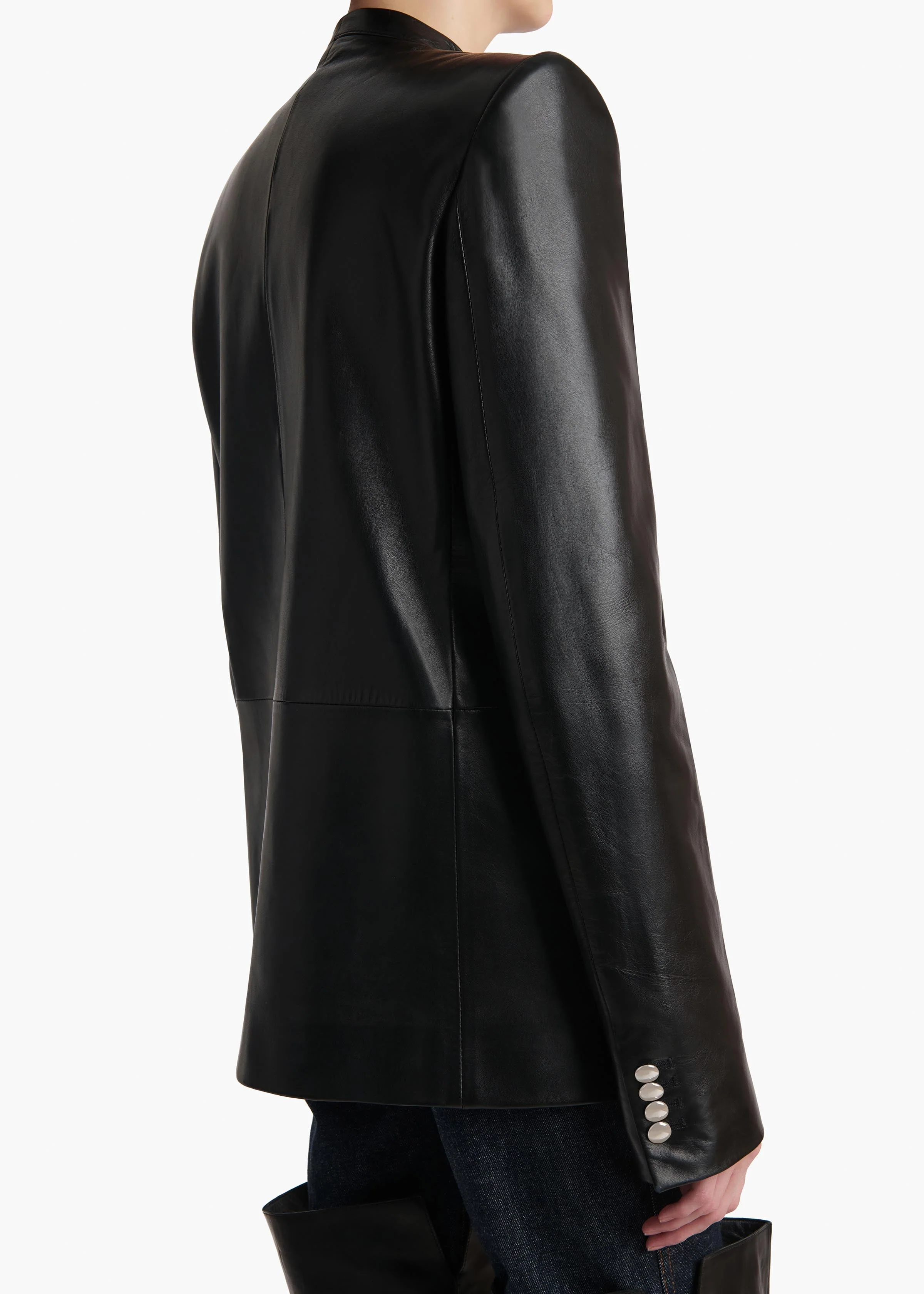 Khaite - Elona Jacket in Black Leather - Image 6