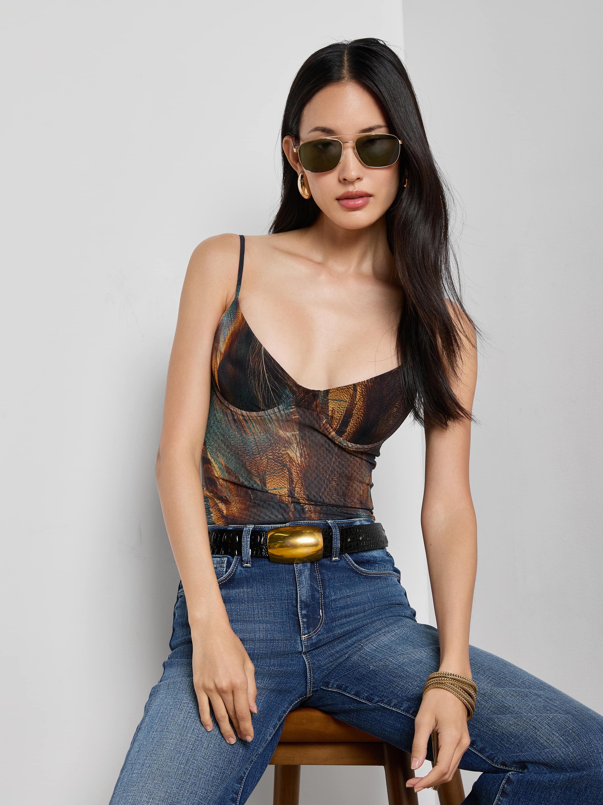 L'AGENCE - Elowen Mesh Bodysuit - Image 5