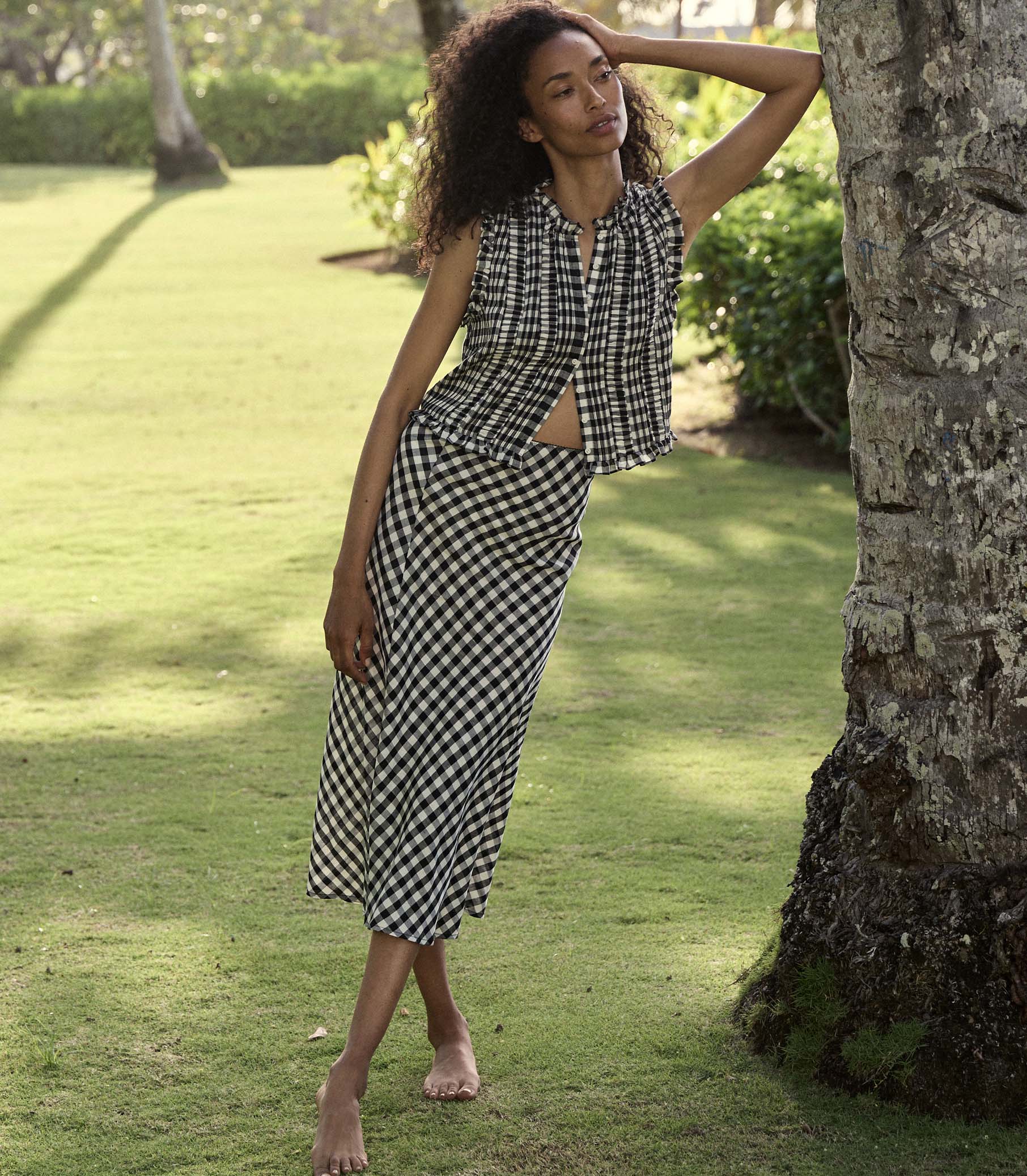 DÔEN - ELOWEN SKIRT -- MARILYN GINGHAM - Image 2