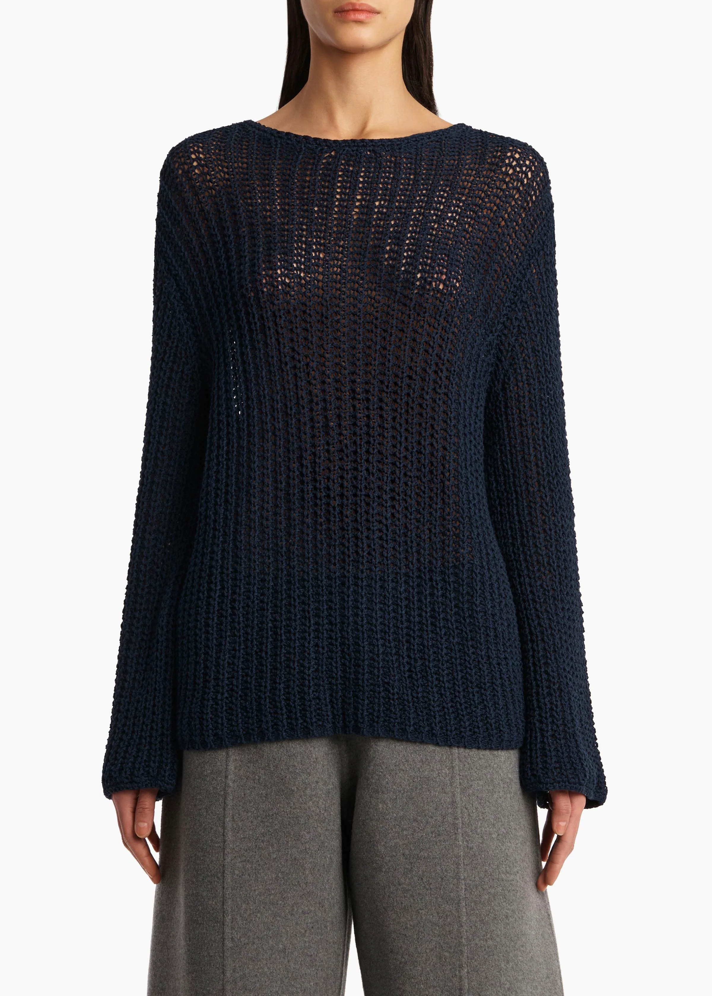 Khaite - Elowen Sweater in Navy - Image 10