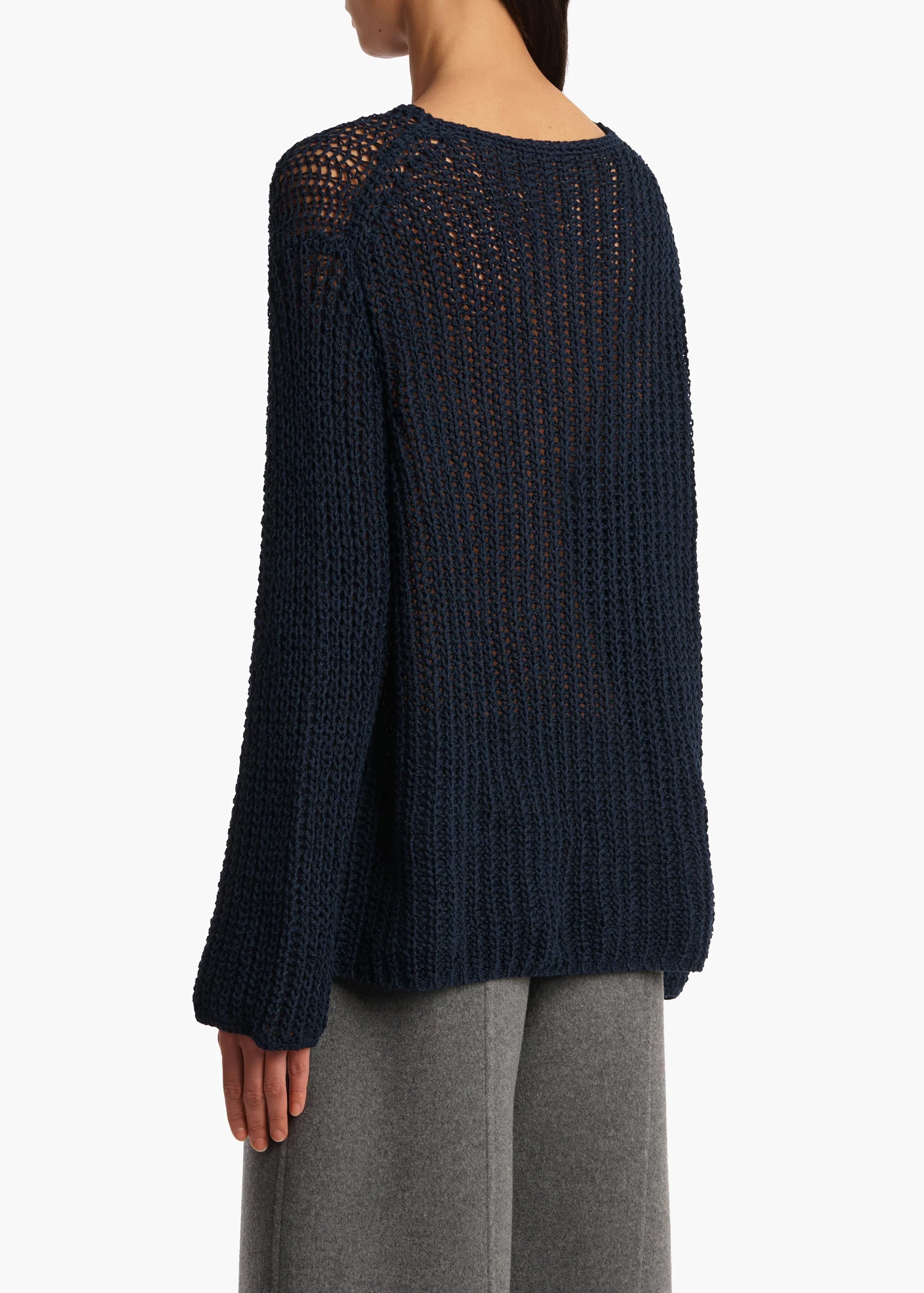 Khaite - Elowen Sweater in Navy - Image 11