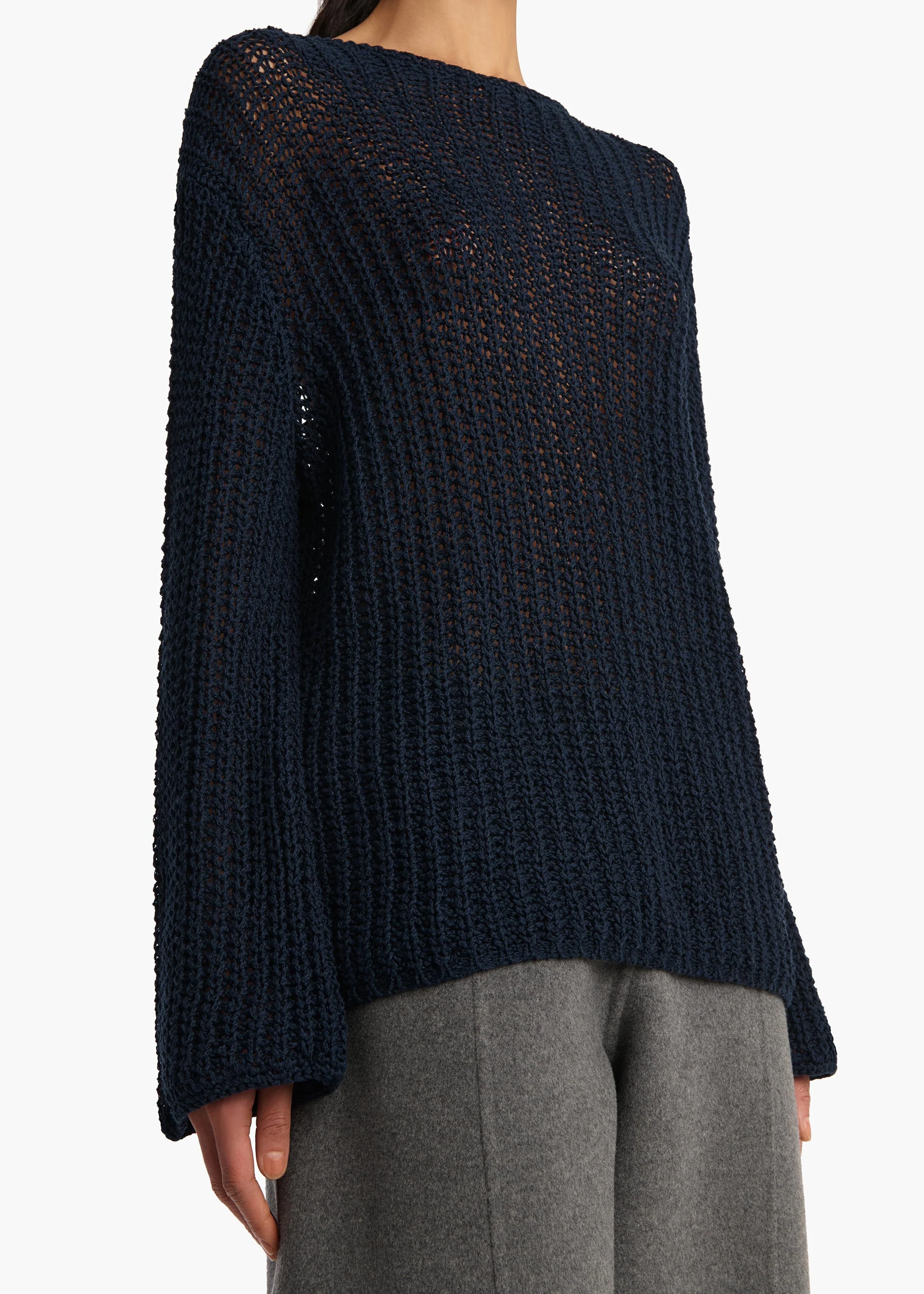Khaite - Elowen Sweater in Navy - Image 5