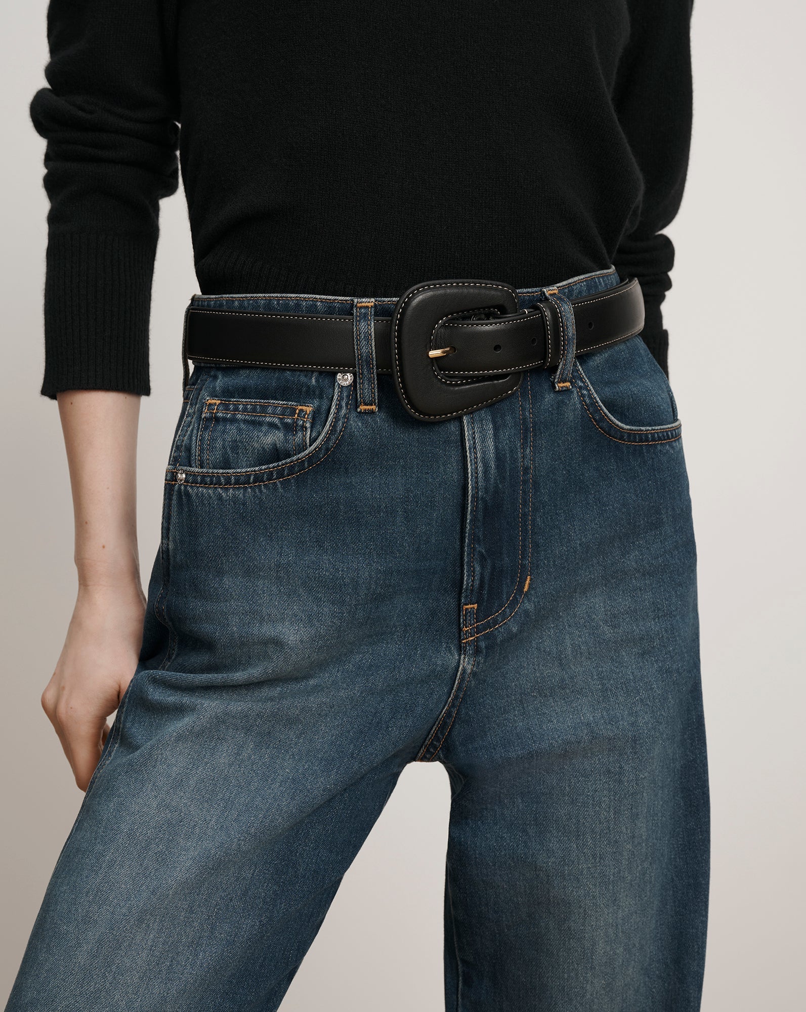 Veronica Beard - Elsy Leather - Buckle Belt - Image 2
