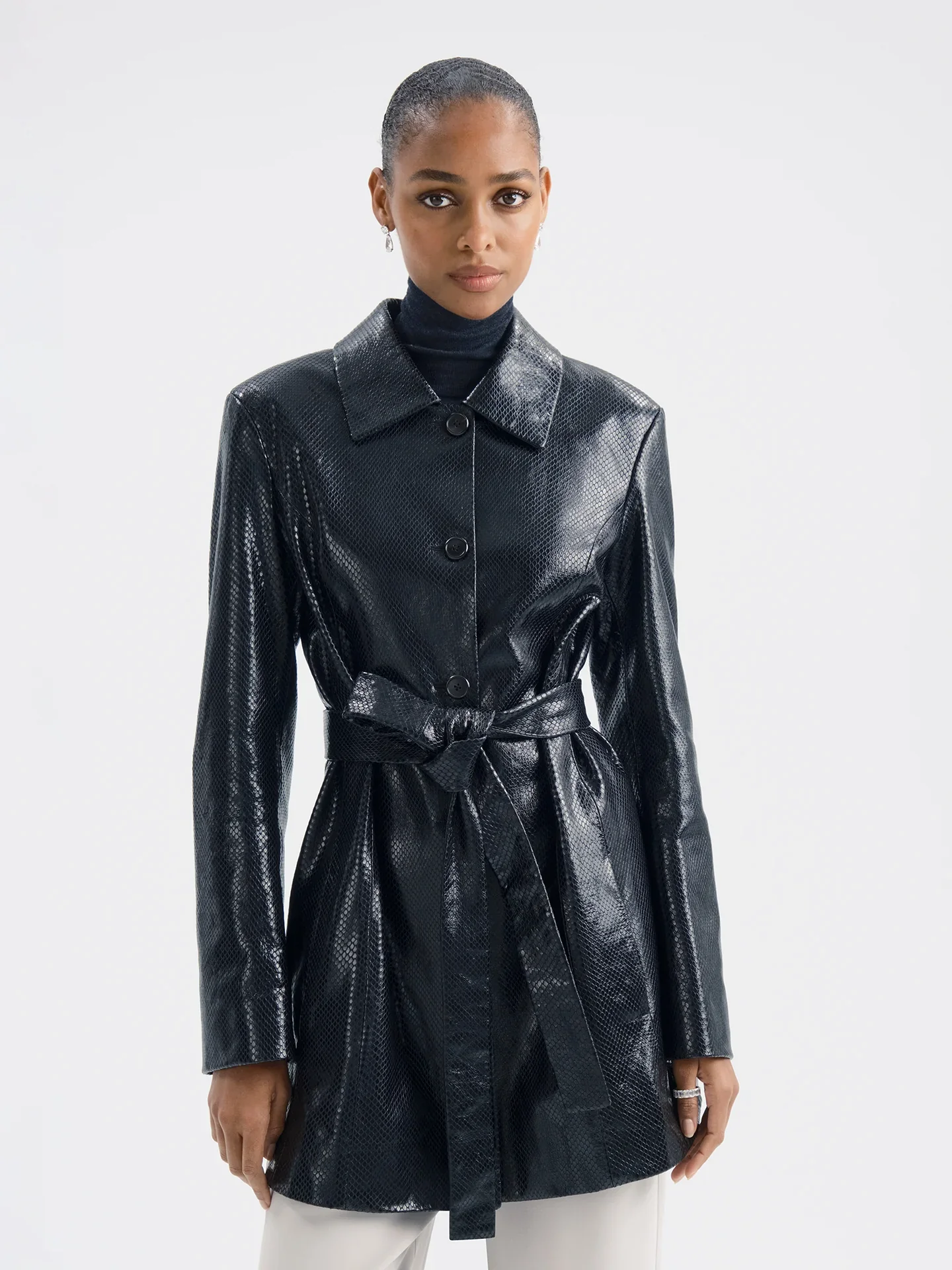 Aflalo - Elyra Jacket in Python Embossed Leather - Image 3