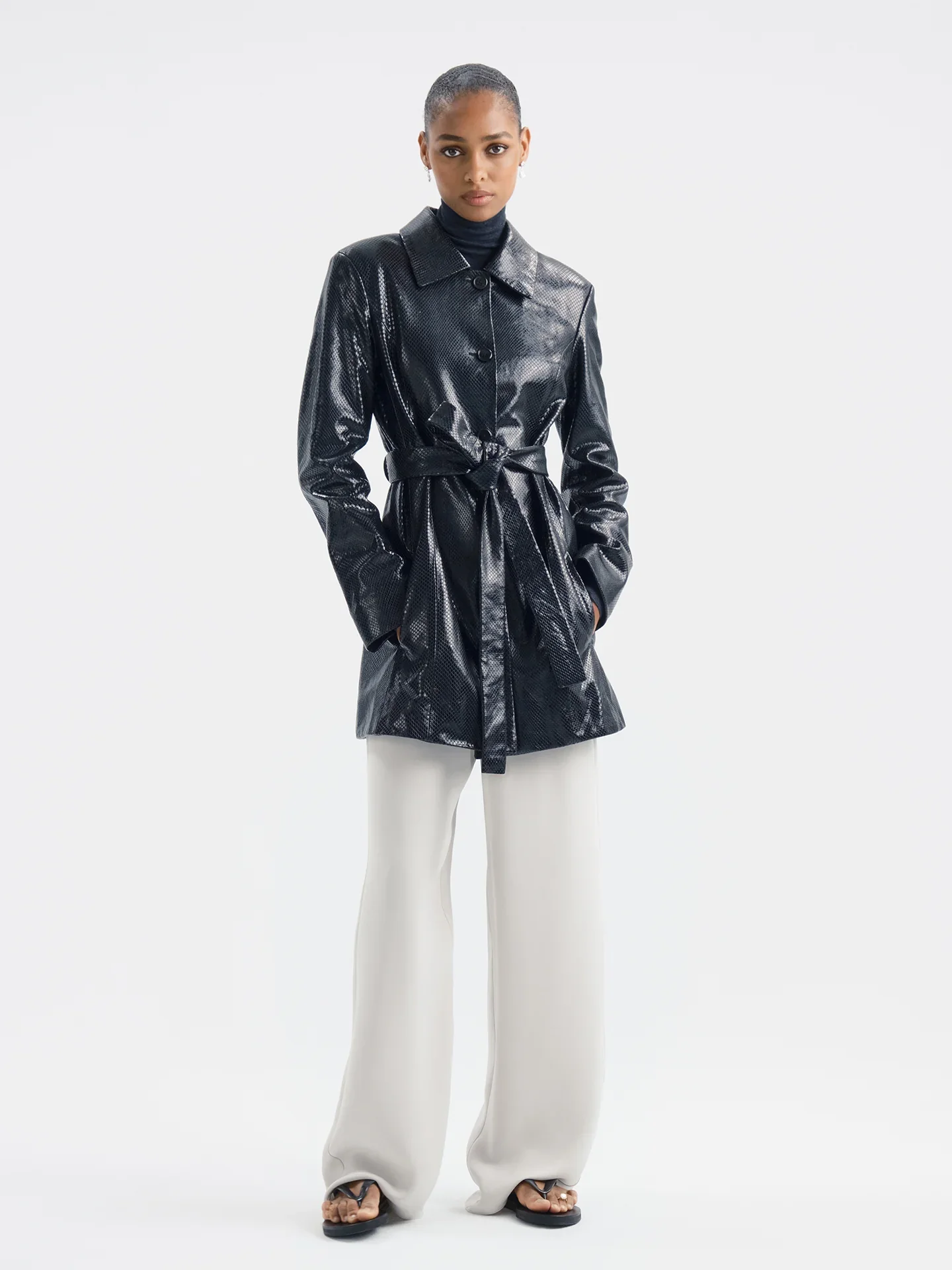 Aflalo - Elyra Jacket in Python Embossed Leather - Image 7