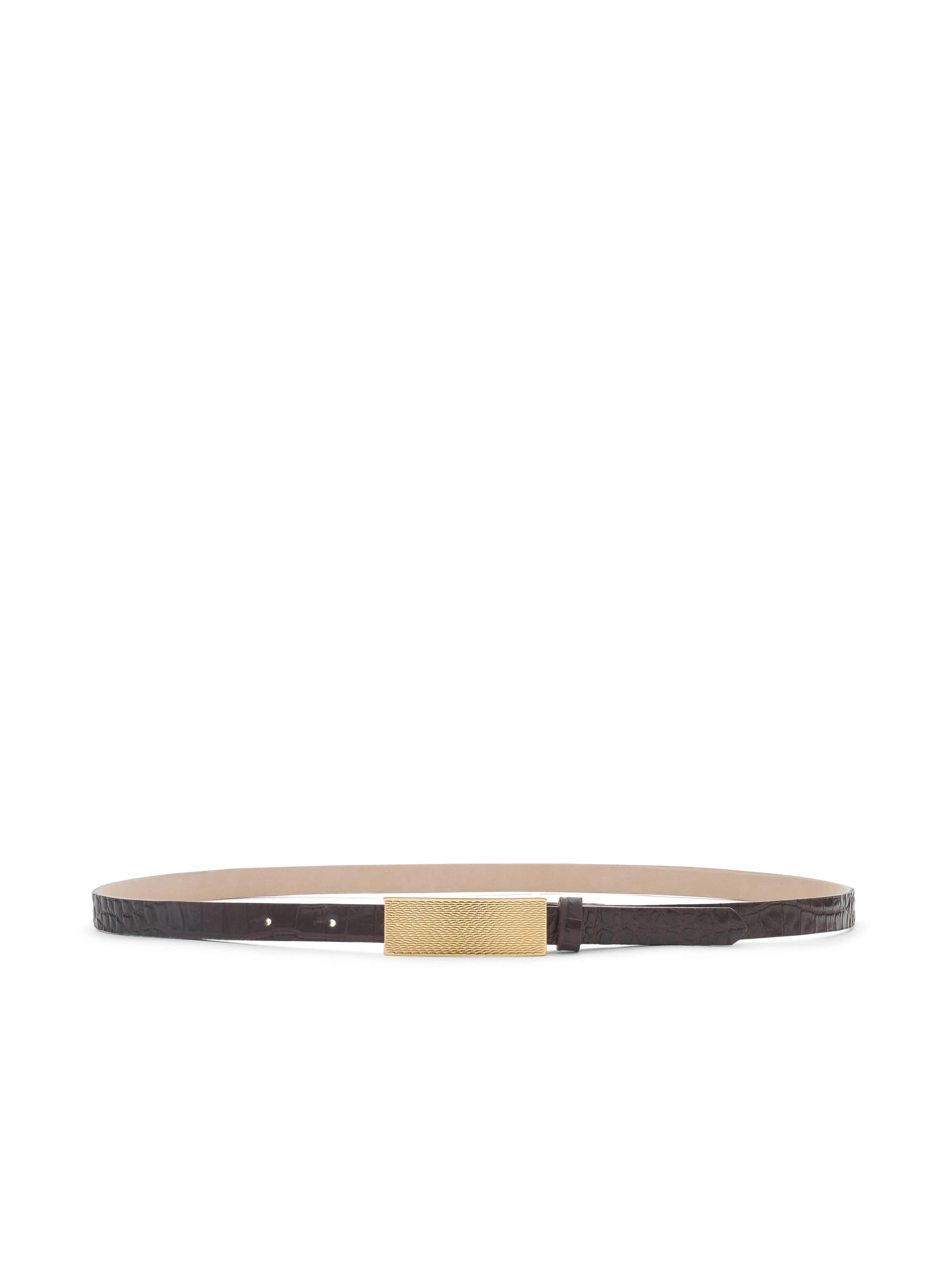 L'AGENCE - Elyse Croc - Embossed Leather Belt - Image 2