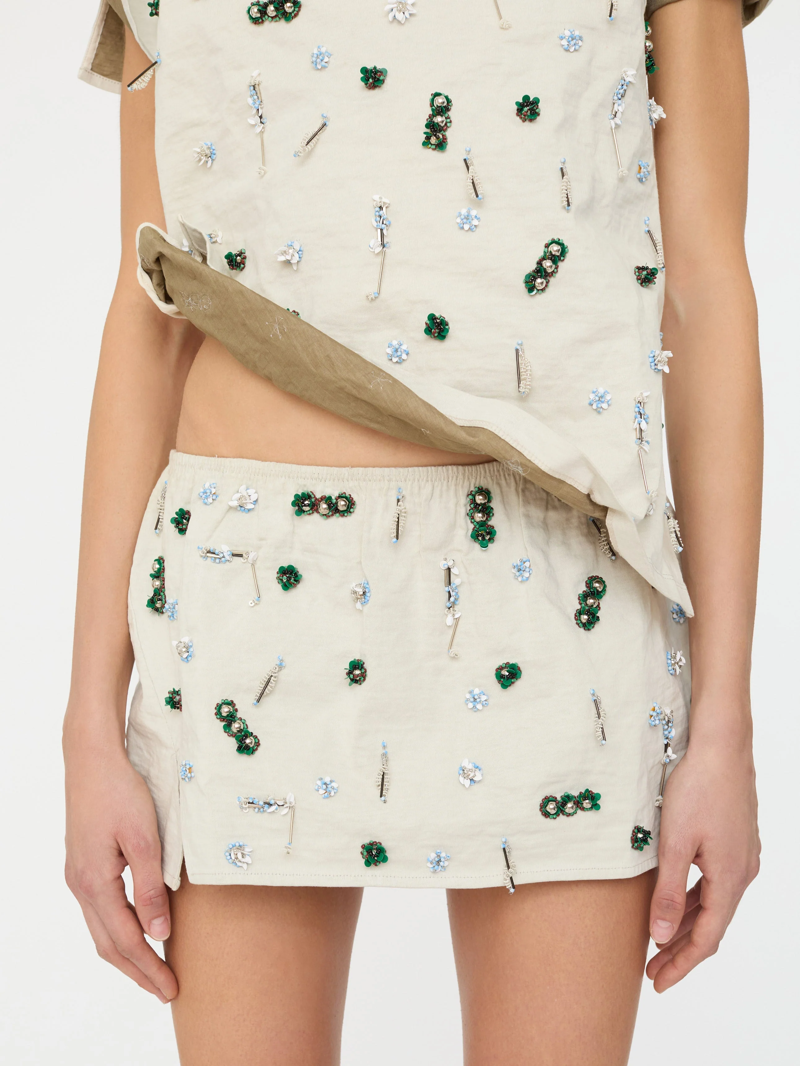 Christopher Esber - Embla Beaded Crushed Micro Skirt - Image 2