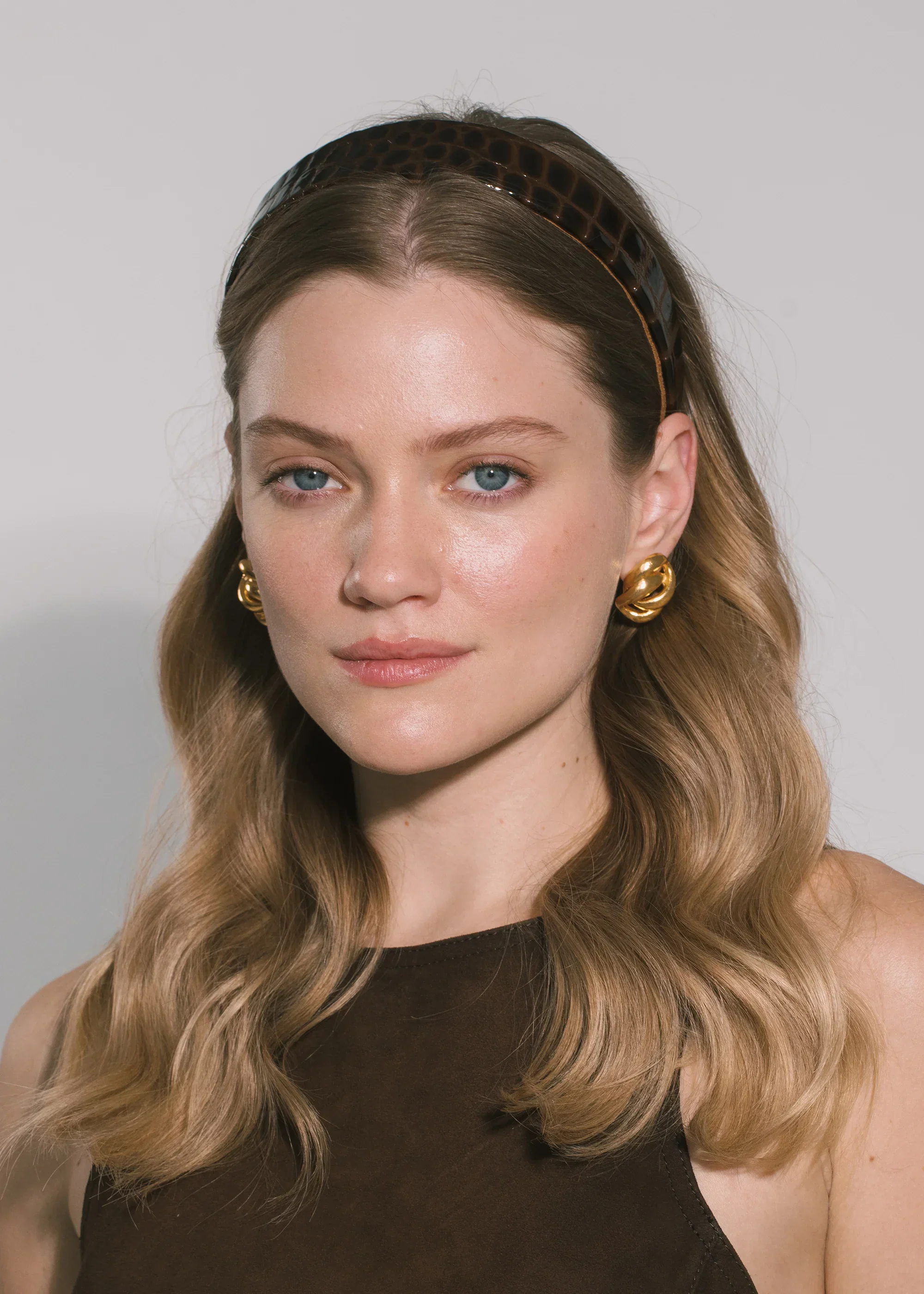 Jennifer Behr - Embossed Leather Cruz Headband - Image 2
