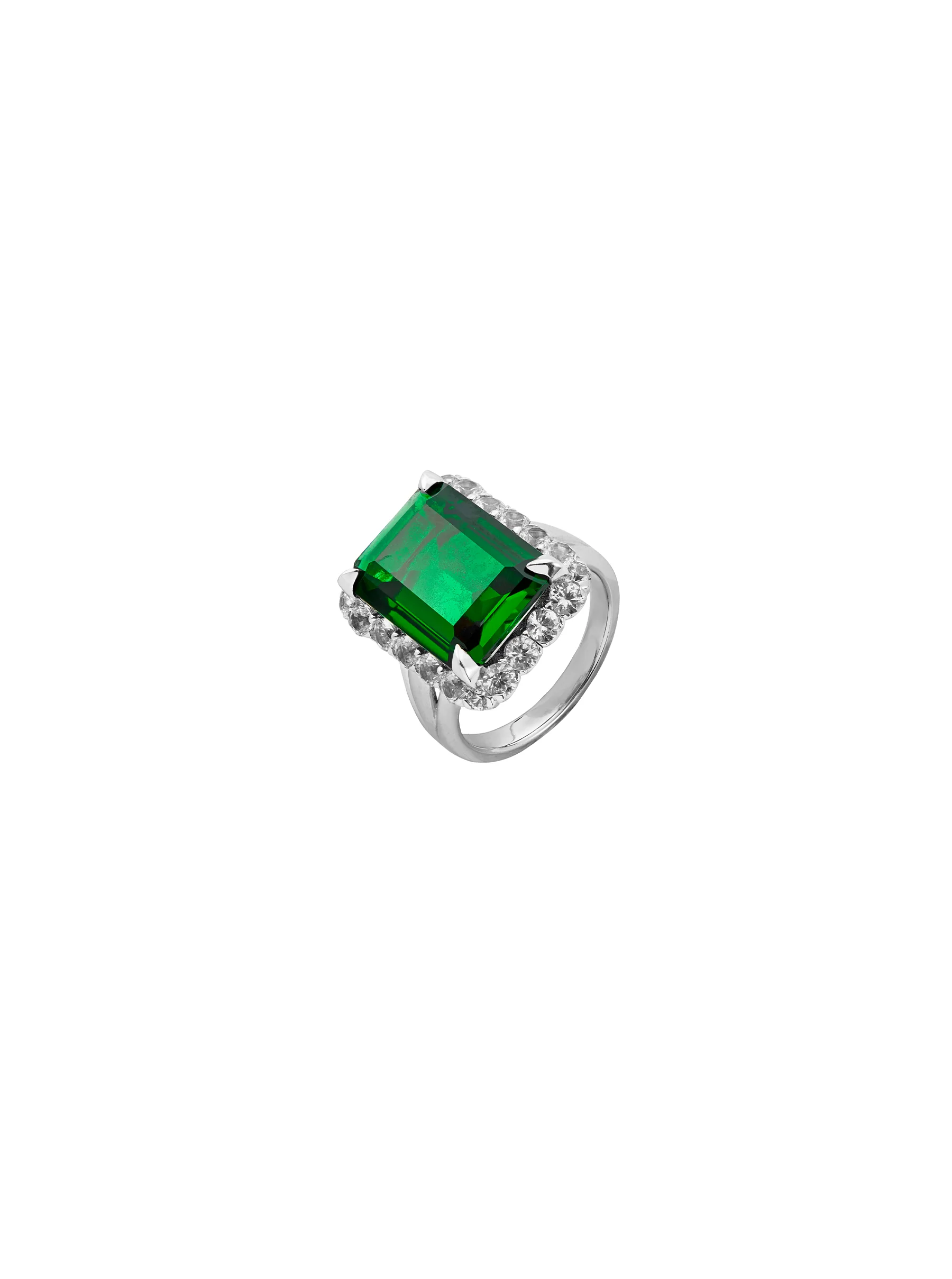 Dorsey - HASTINGS, LAB EMERALD RING, SILVER - Image 2