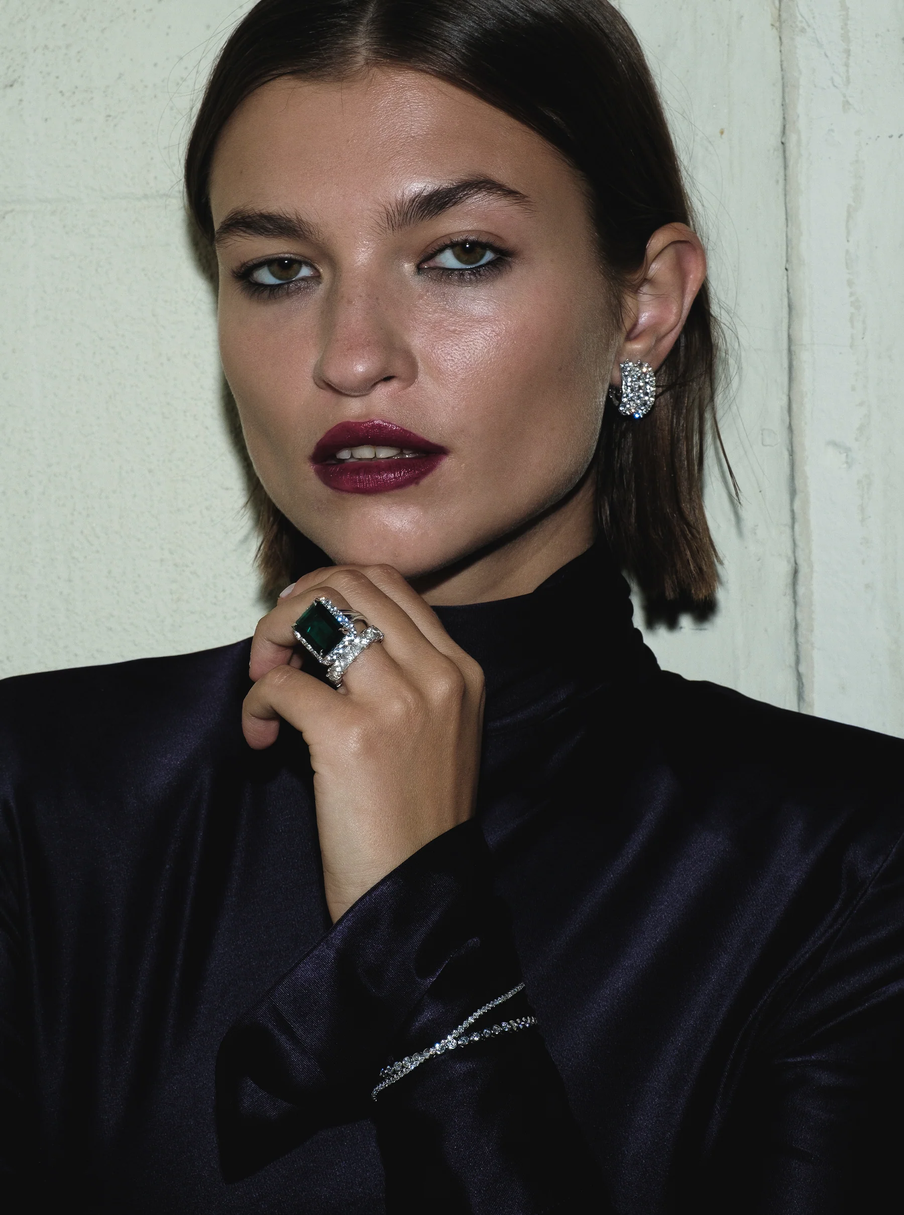 Dorsey - HASTINGS, LAB EMERALD RING, SILVER - Image 3