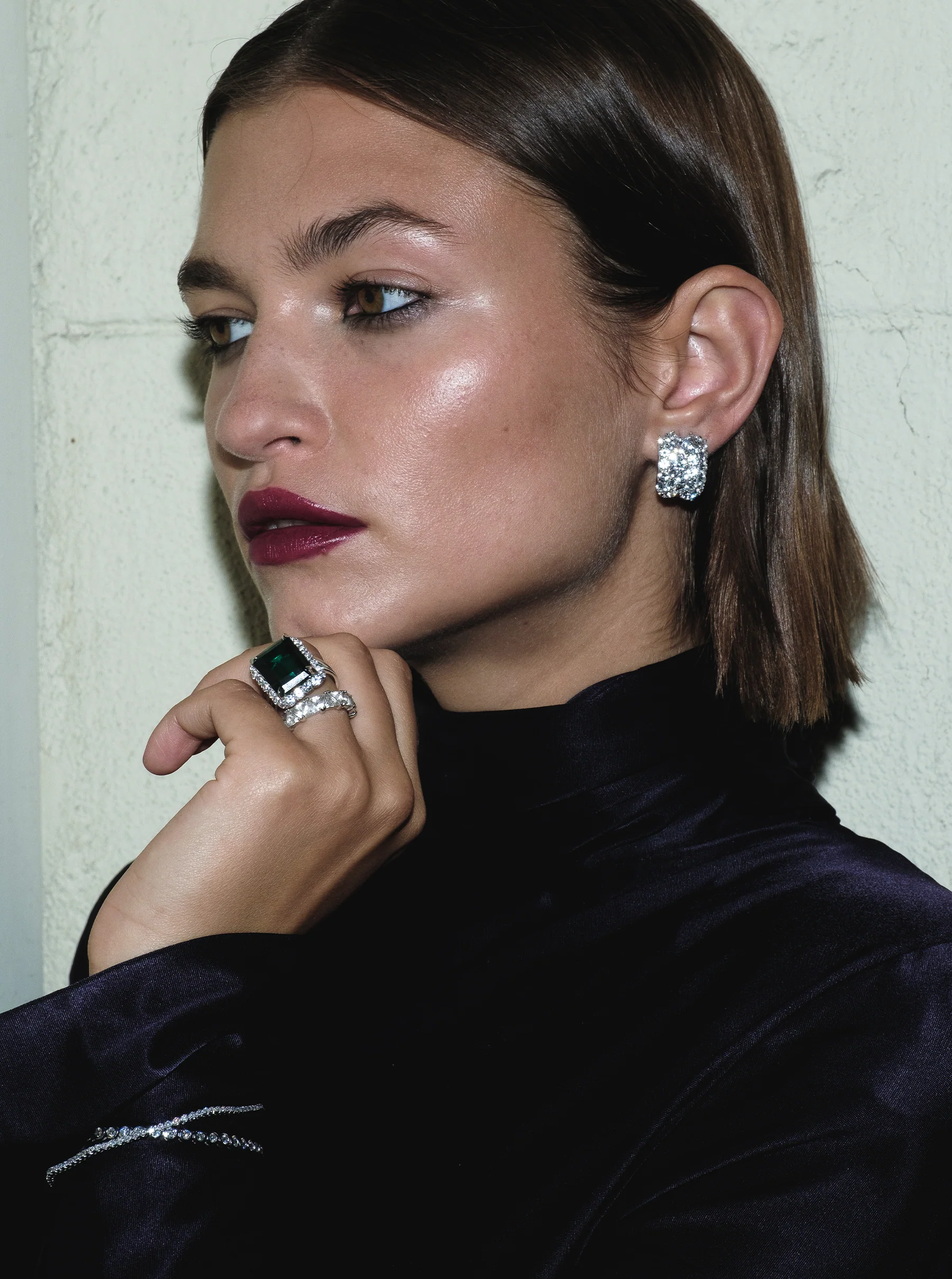 Dorsey - HASTINGS, LAB EMERALD RING, SILVER - Image 4