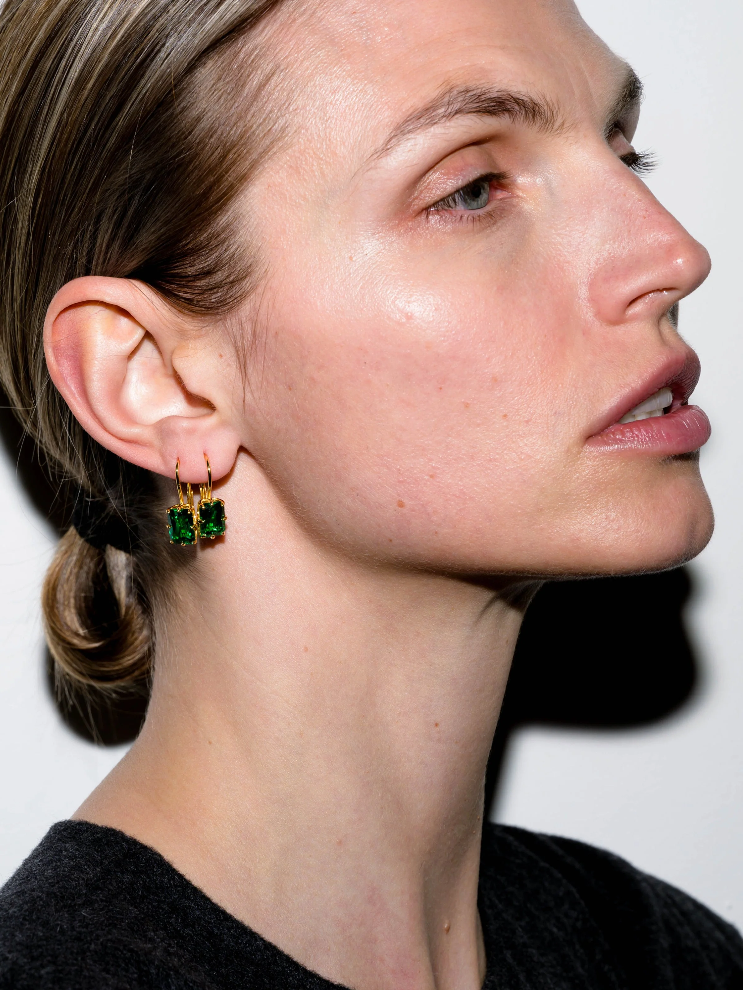 Dorsey - EMILE EARRINGS IN LAB BLUE SAPPHIRE - Image 3
