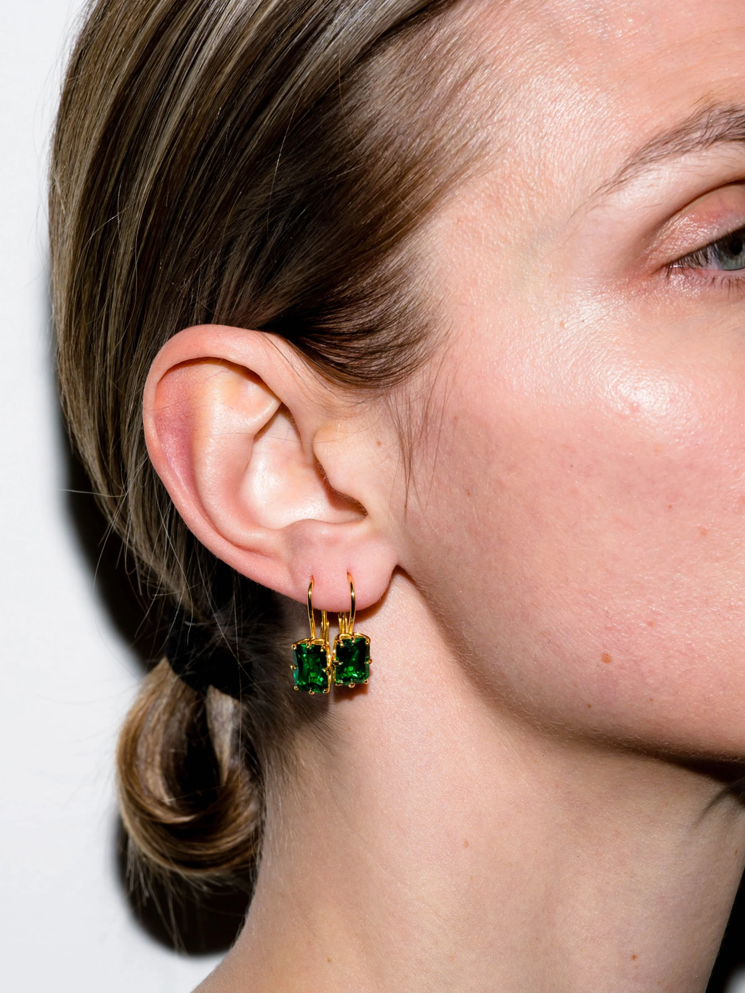 Dorsey - EMILE EARRINGS IN NANO EMERALD - Image 3